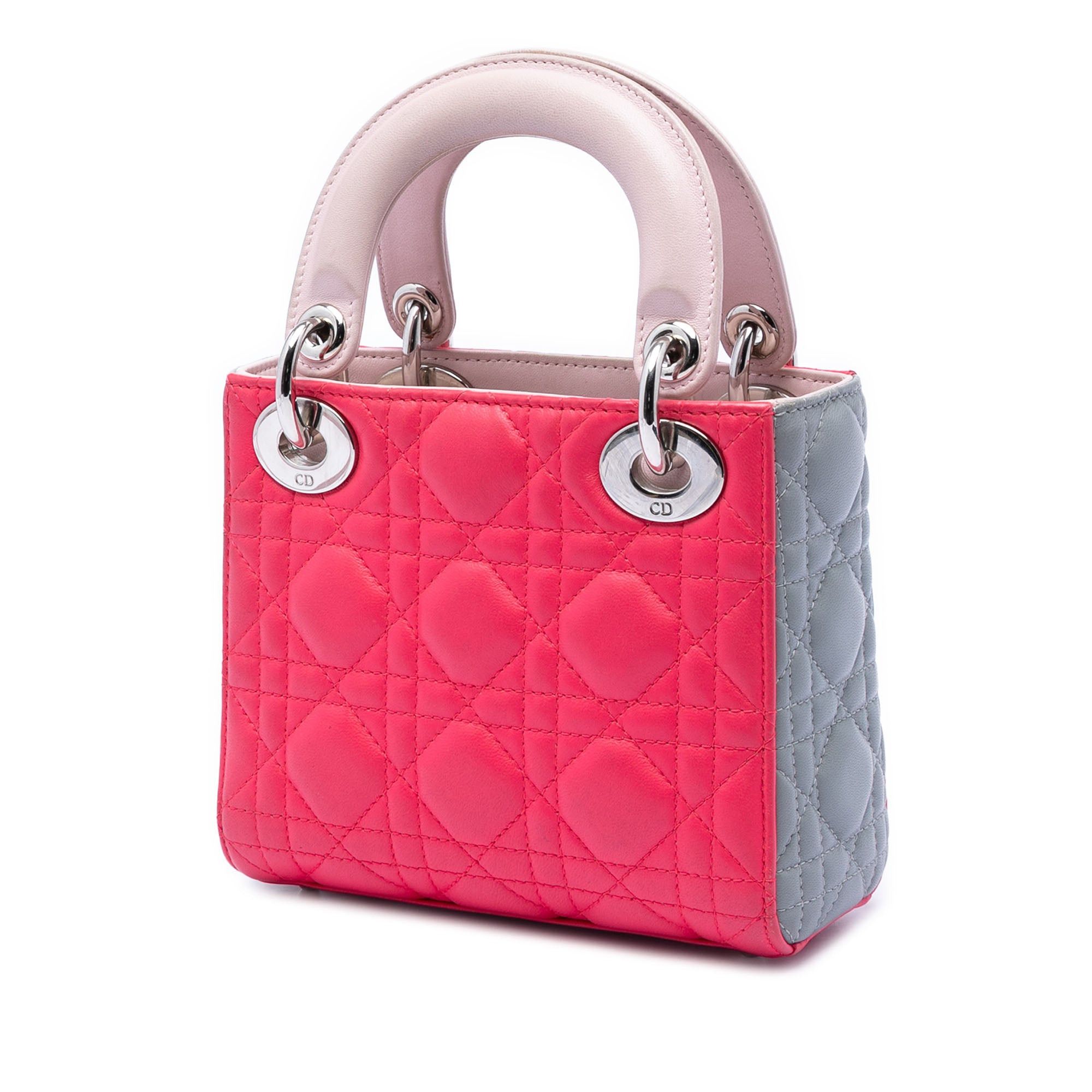 Dior Mini Tricolor Lambskin Cannage Lady Dior Size ONE SIZE - 2 Thumbnail