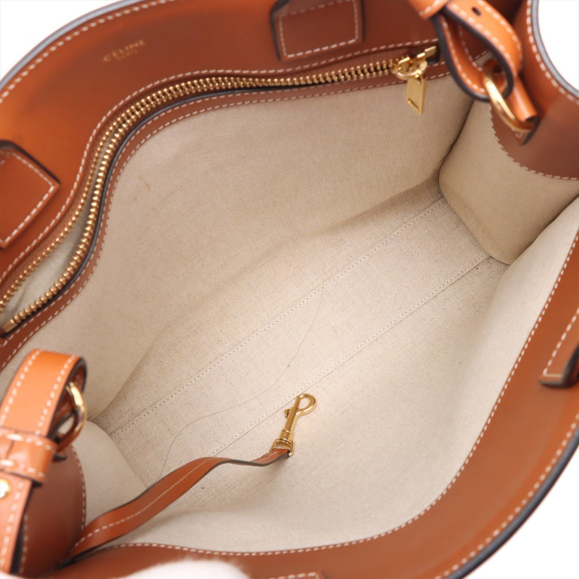 Celine Small Triomphe Canvas Maillon Vertical Cabas Satchel Size ONE SIZE - 3 Thumbnail