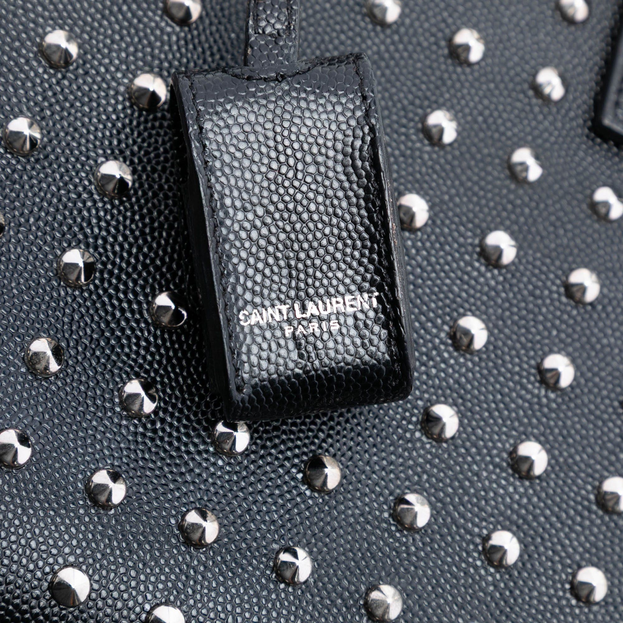 Saint Laurent Paris Nano Grain de Poudre Studded Sac de Jour Satchel Size ONE SIZE - 6 Thumbnail