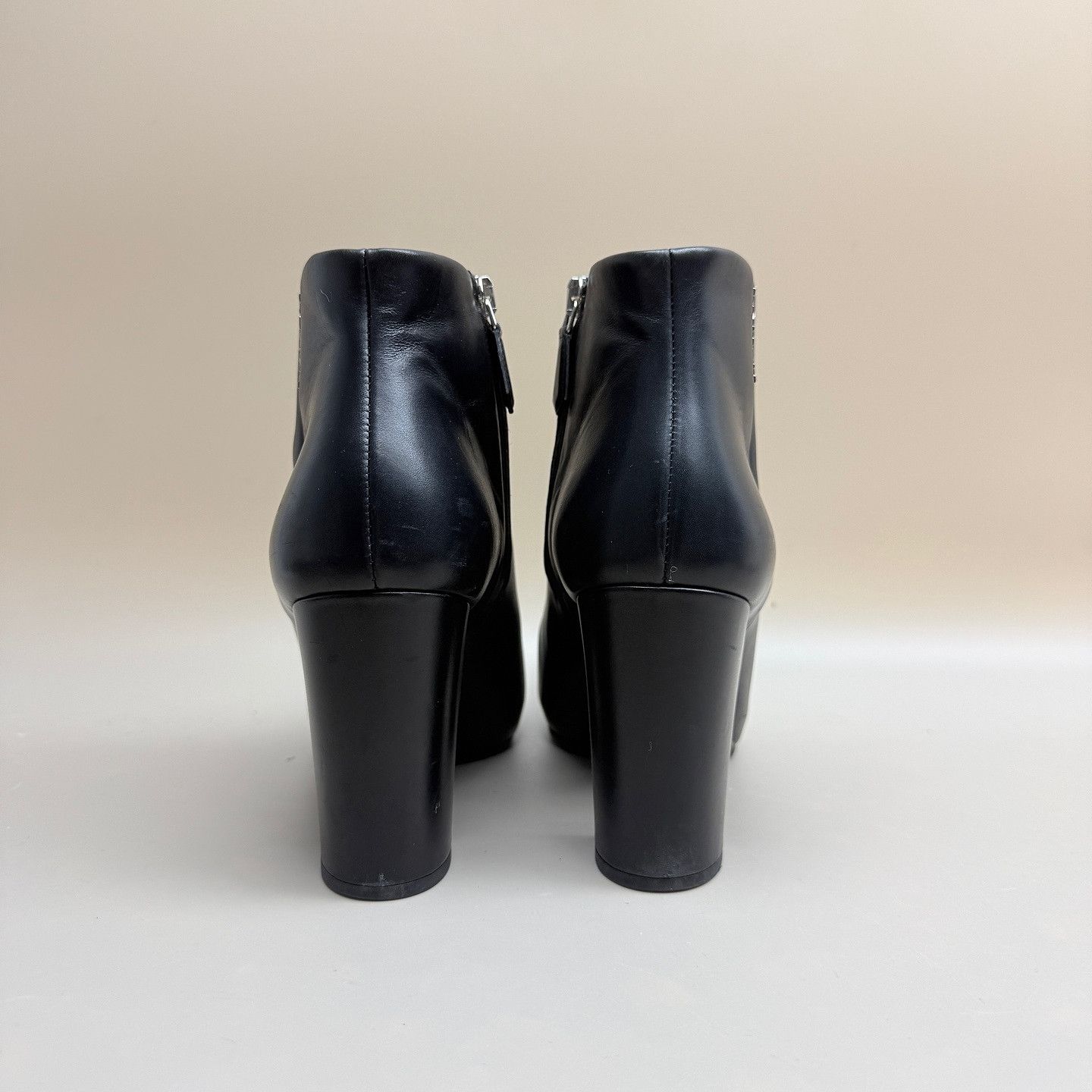 Prada Prada Logo Leather Ankle Boots Size 37.5 Size US 7.5 / IT 37.5 - 3 Thumbnail