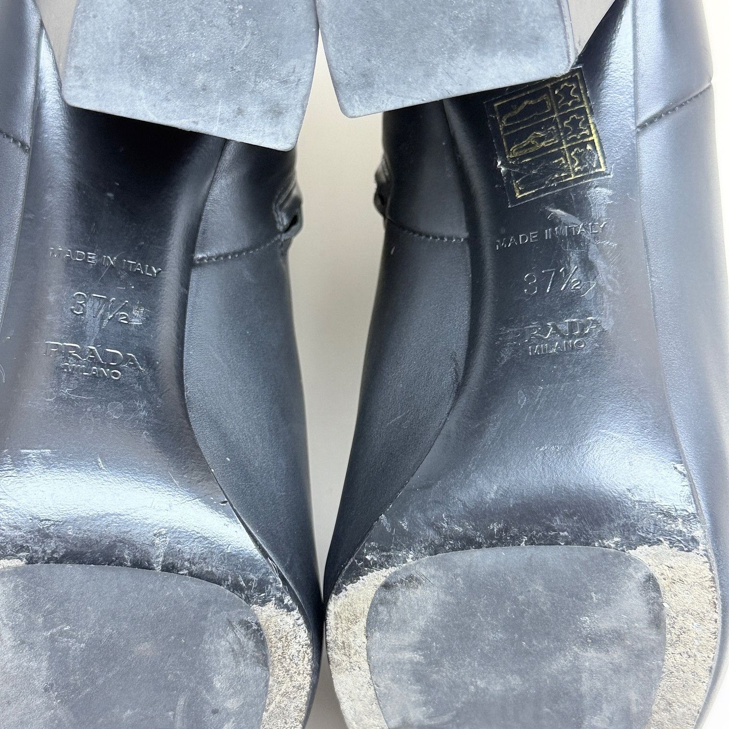 Prada Prada Logo Leather Ankle Boots Size 37.5 Size US 7.5 / IT 37.5 - 5 Thumbnail