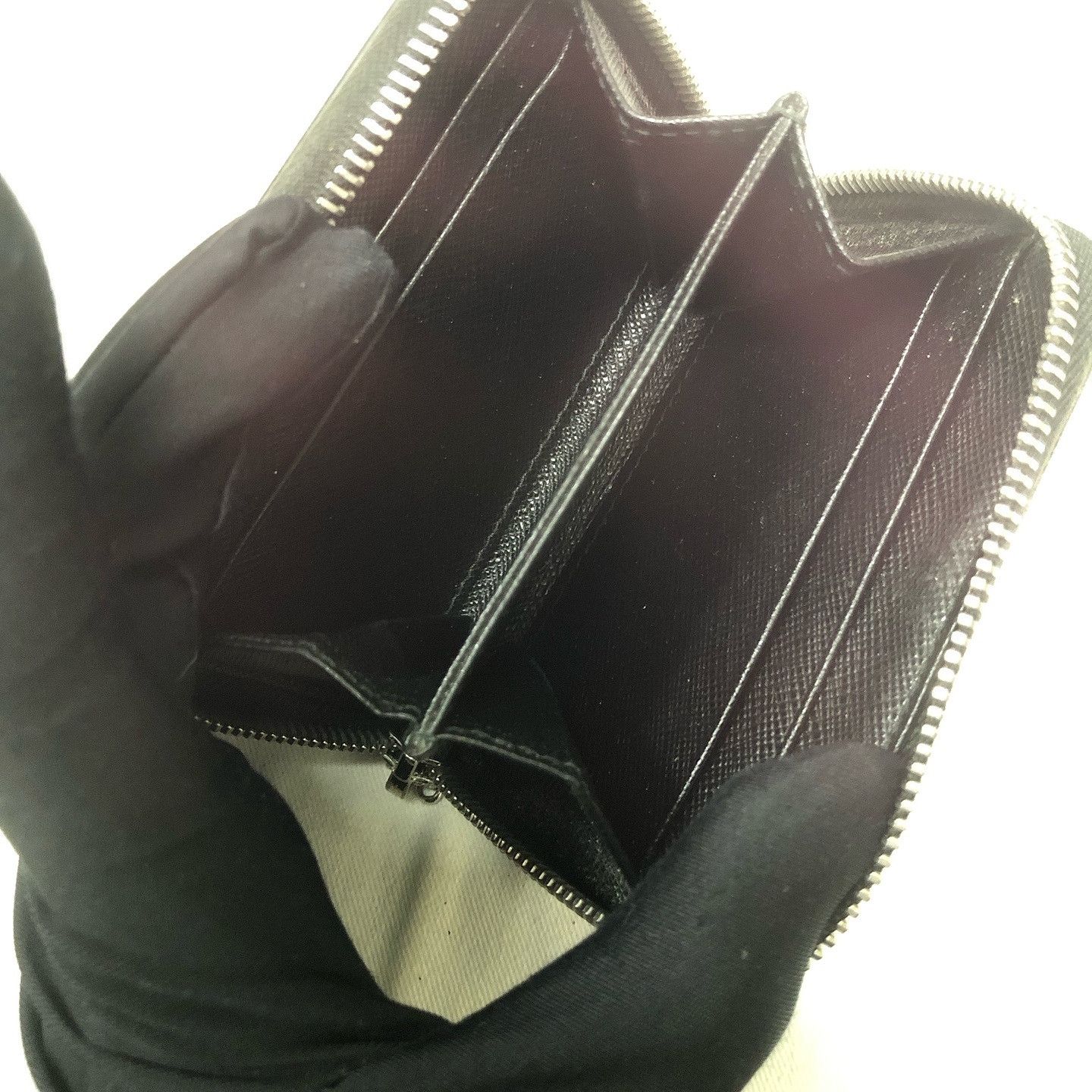 Prada Prada Saffiano Leather Zip Around Wallet Size ONE SIZE - 5 Thumbnail