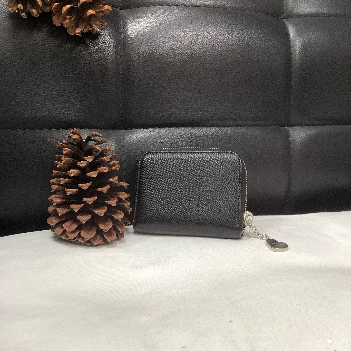 Prada Prada Saffiano Leather Zip Around Wallet Size ONE SIZE - 3 Thumbnail