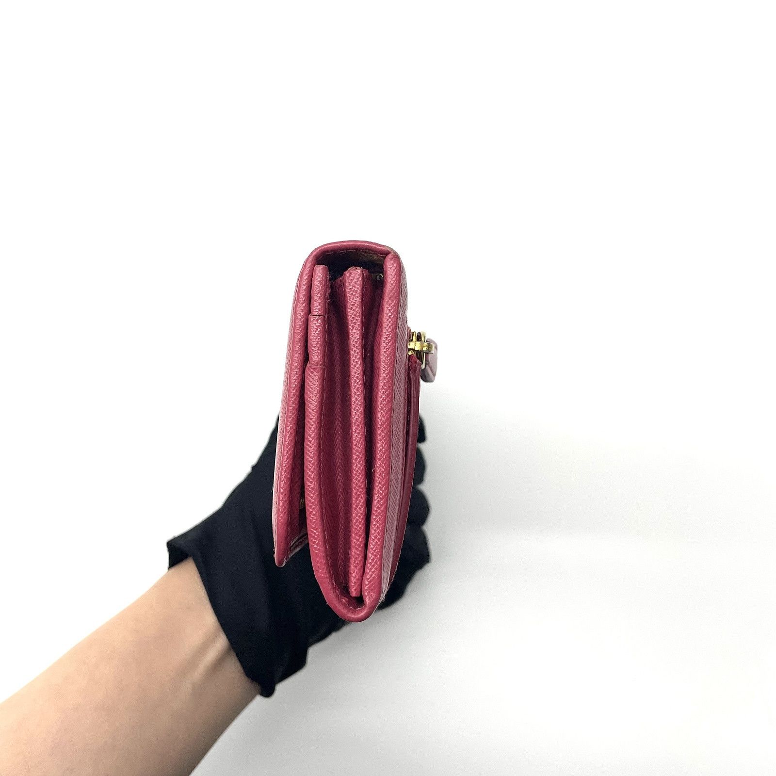 Prada Prada Saffiano Leather Long Wallet ONE SIZE Size ONE SIZE - 4 Thumbnail