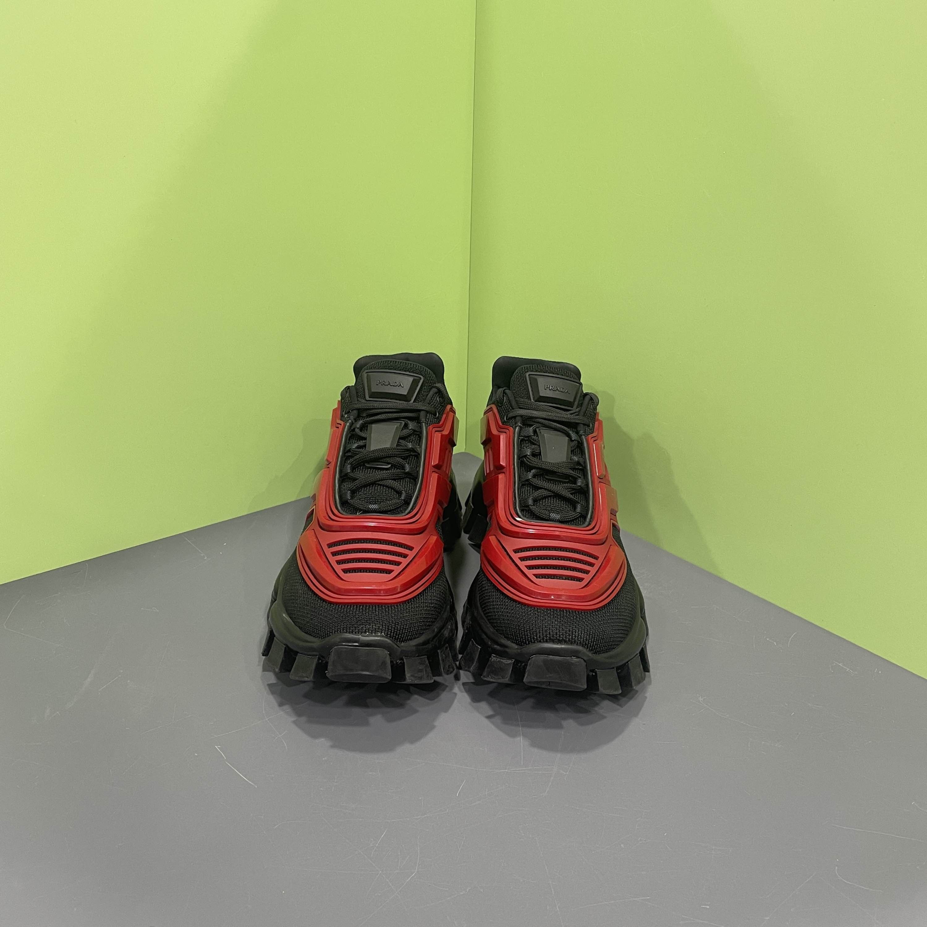 Prada Prada Cloudbust Thunder Sneakers Black Red Size US 7 Size US 7 / EU 40 - 2 Thumbnail