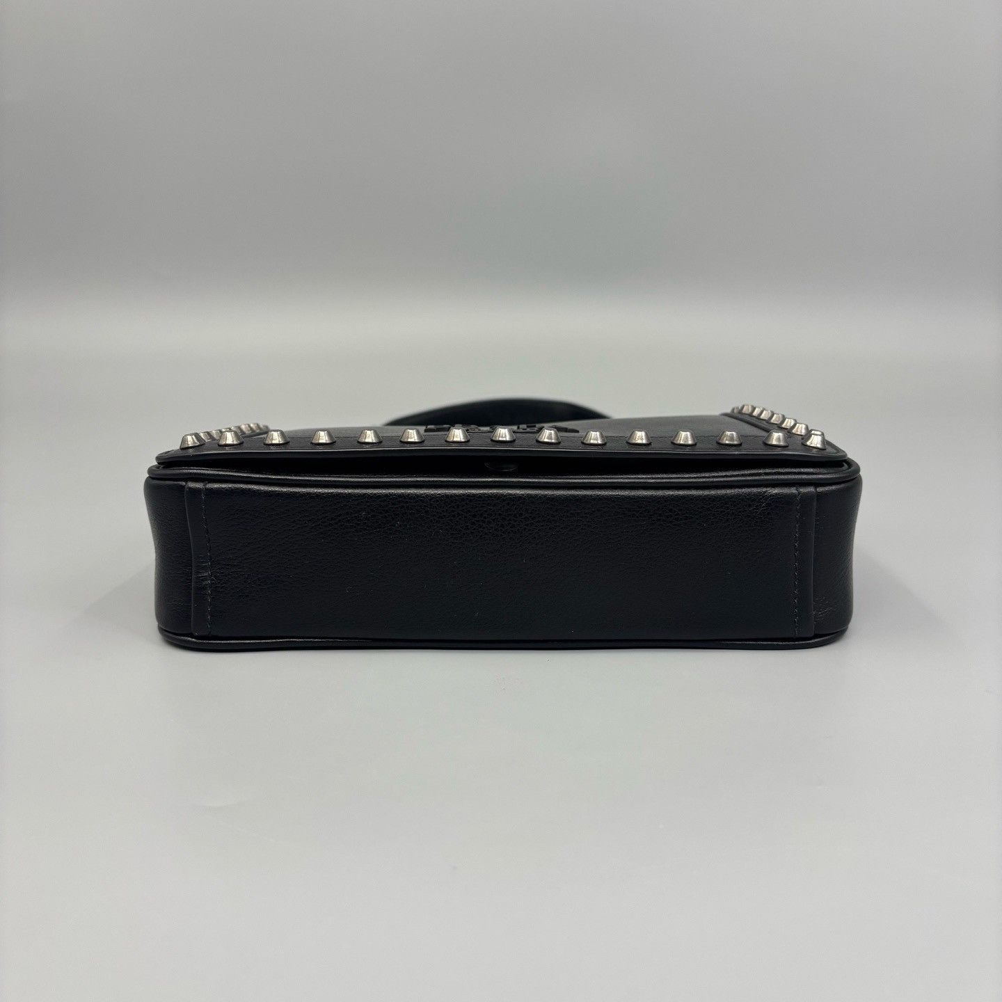 Prada Prada Studded Leather Shoulder Bag One Size Size ONE SIZE - 4 Thumbnail