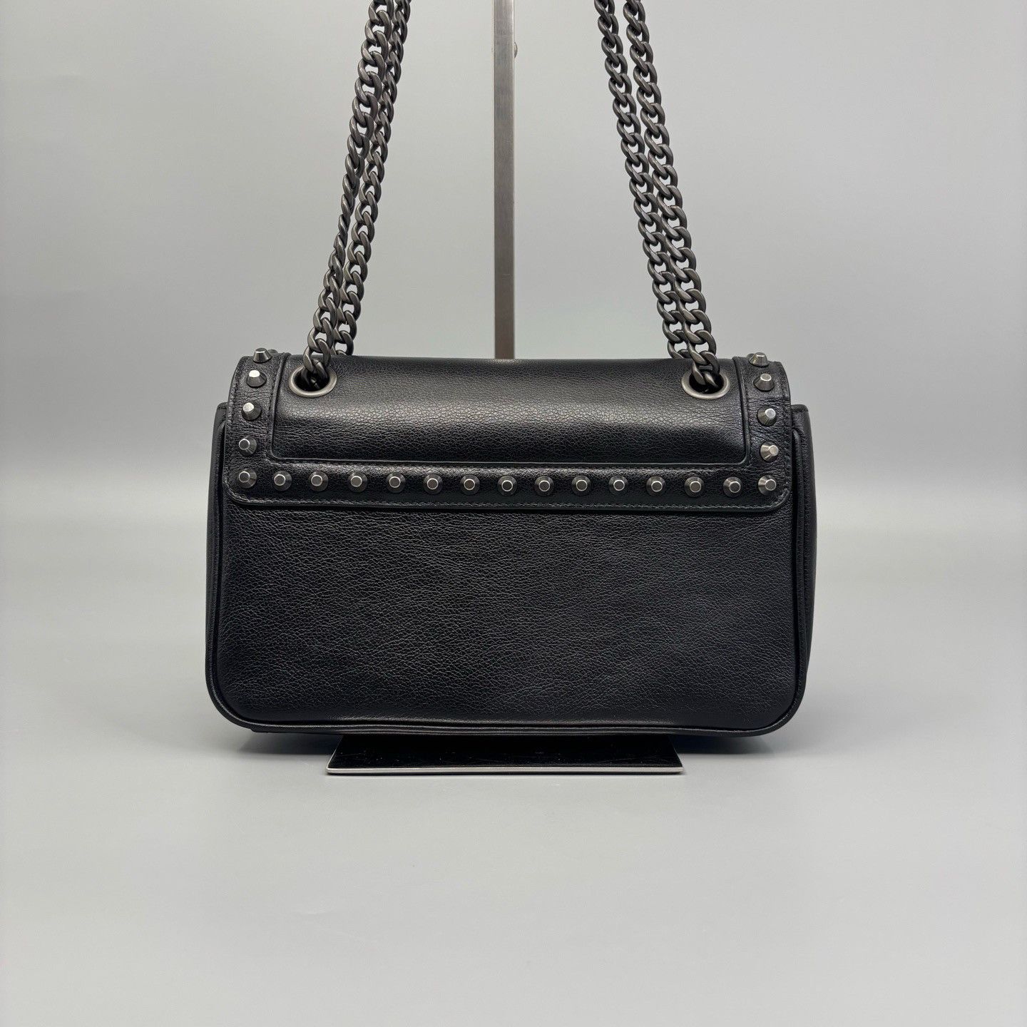 Prada Prada Studded Leather Shoulder Bag One Size Size ONE SIZE - 3 Thumbnail