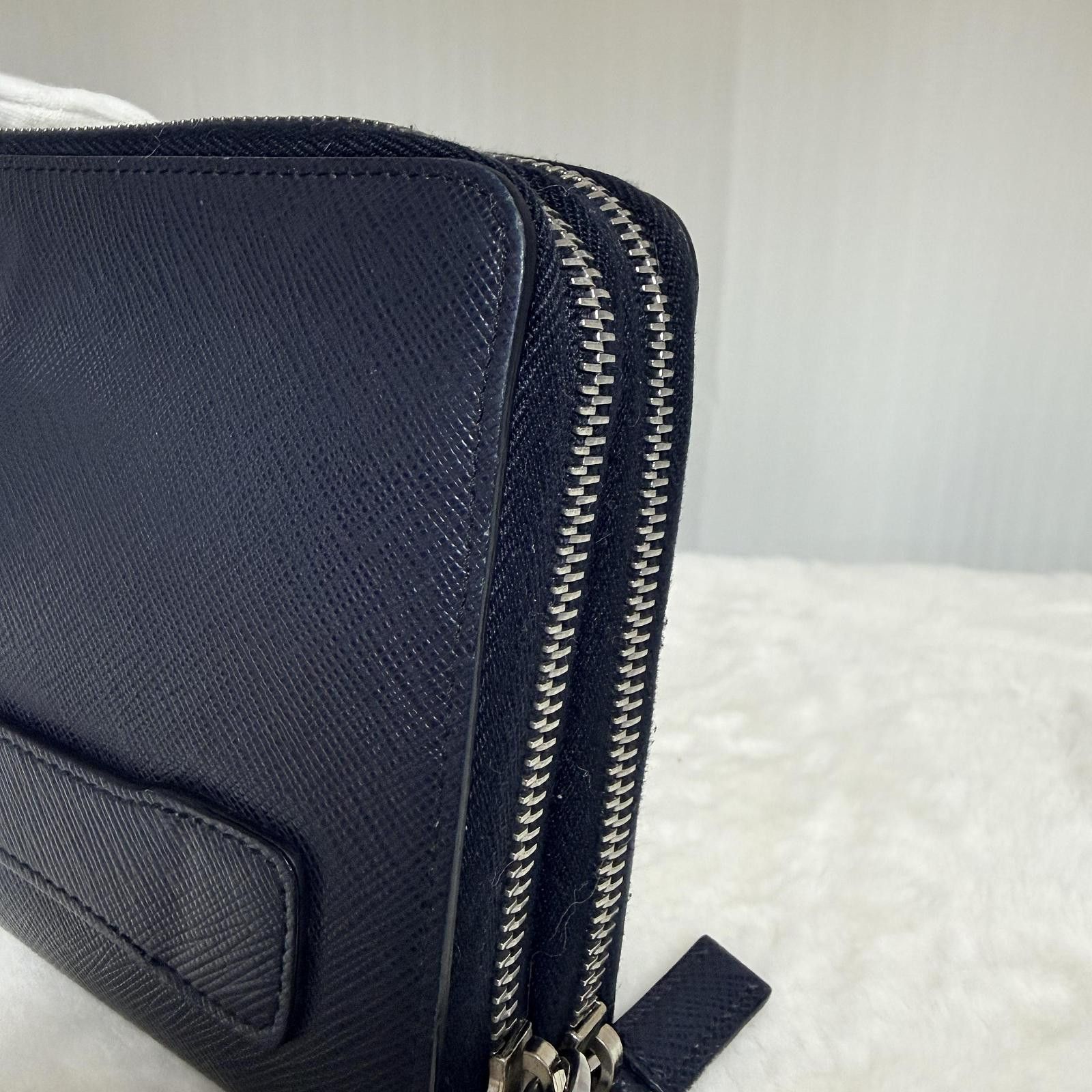 Prada Prada Saffiano Stripe Leather Clutch Size ONE SIZE - 13 Thumbnail