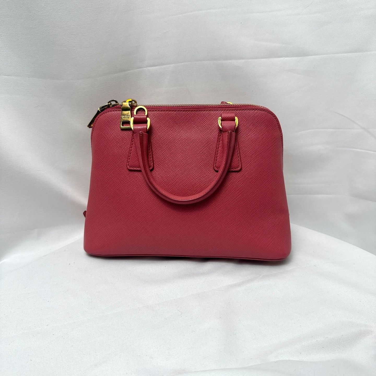 Prada Prada Pink Saffiano Handle Bag Size ONE SIZE - 3 Thumbnail
