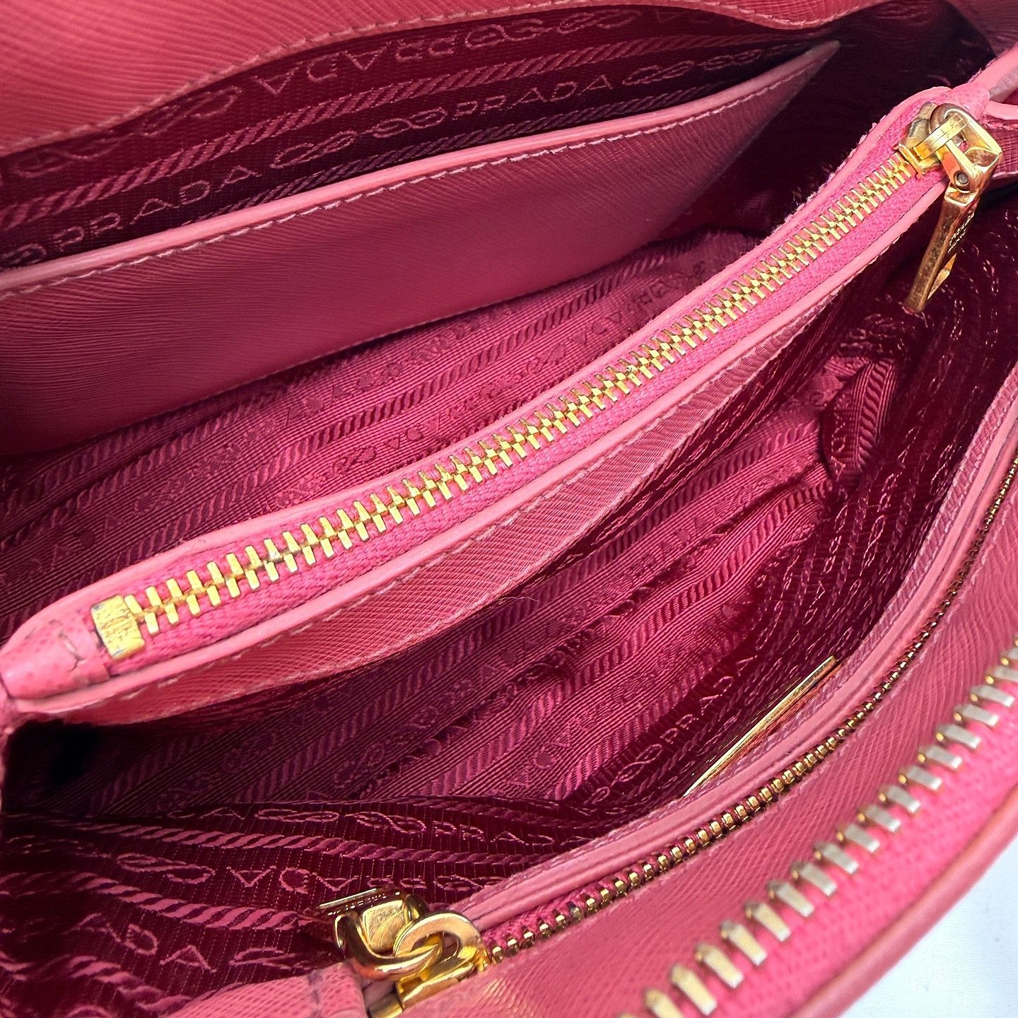 Prada Prada Pink Saffiano Handle Bag Size ONE SIZE - 6 Thumbnail