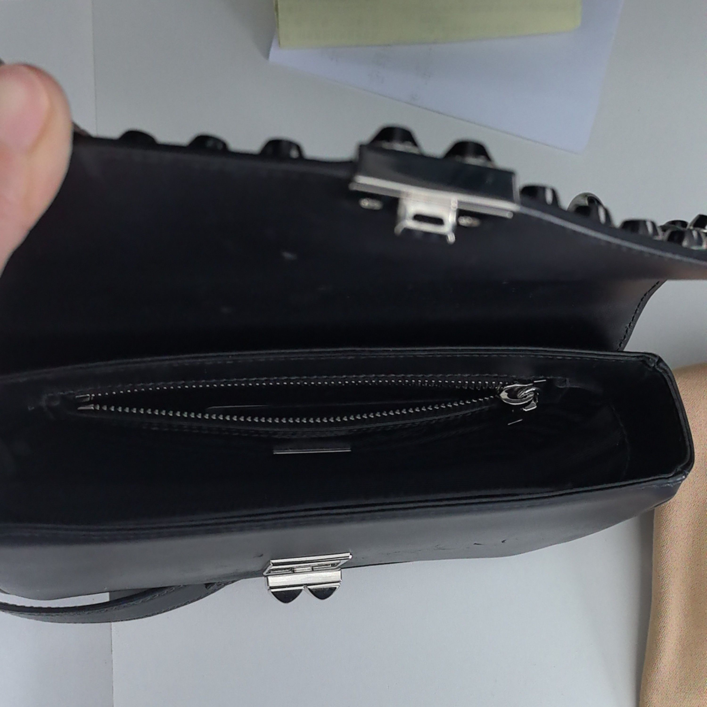 Prada Prada Studded Leather Shoulder Bag One Size Size ONE SIZE - 5 Thumbnail