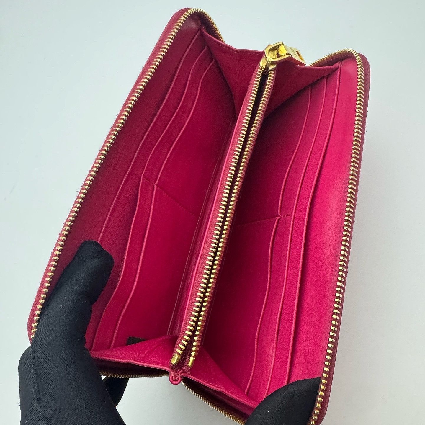 Prada Prada Saffiano Triangle Logo Long Wallet One Size Size ONE SIZE - 5 Thumbnail