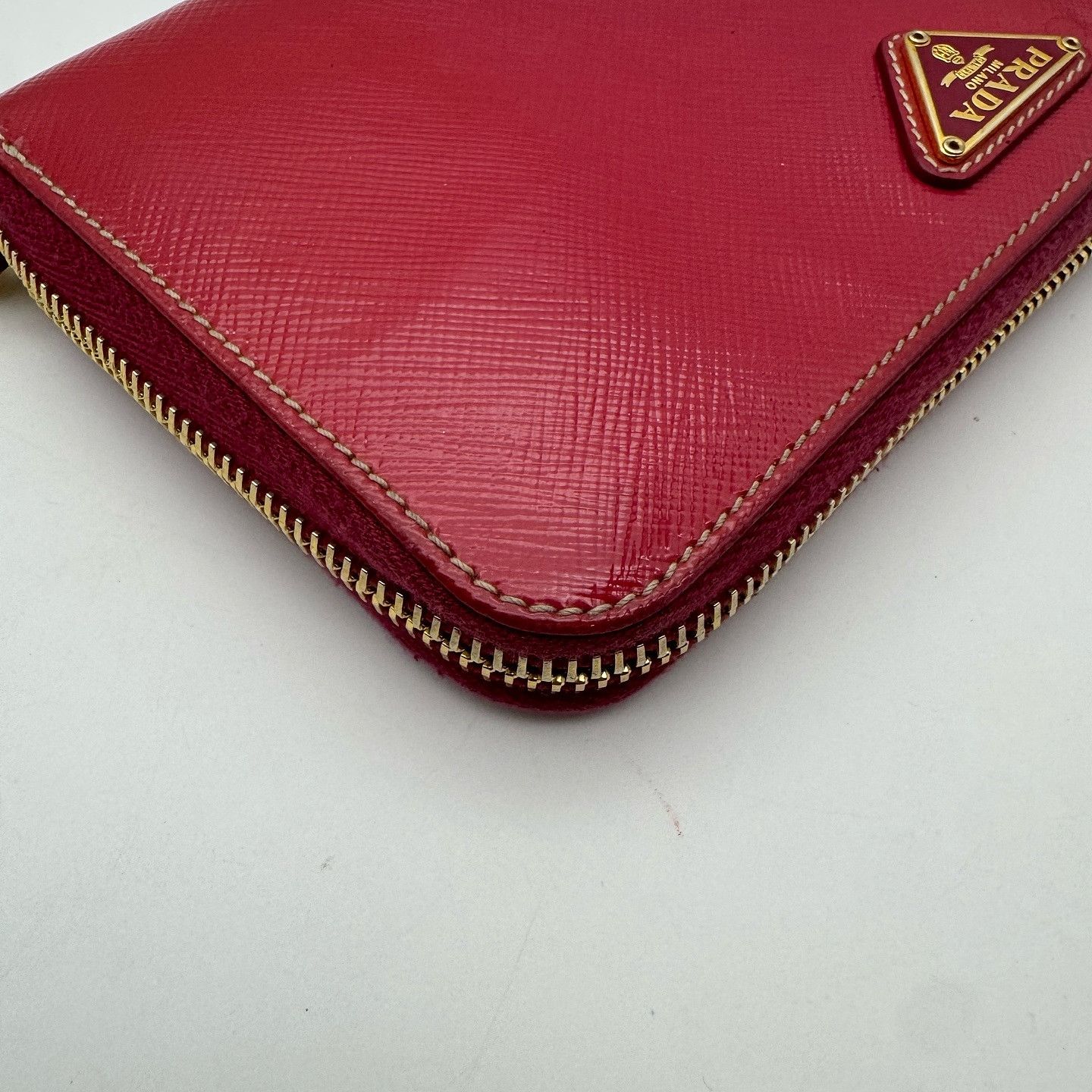 Prada Prada Saffiano Triangle Logo Long Wallet One Size Size ONE SIZE - 10 Thumbnail