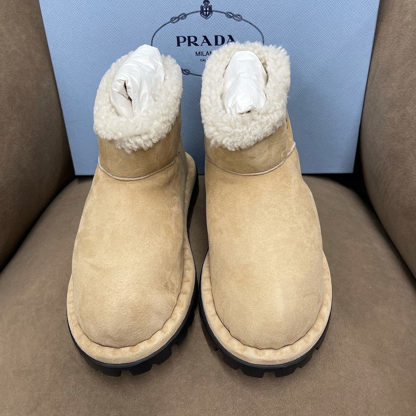 Prada Prada Shearling Ankle Boots Size 36.5 Size US 6.5 / IT 36.5 - 2 Thumbnail