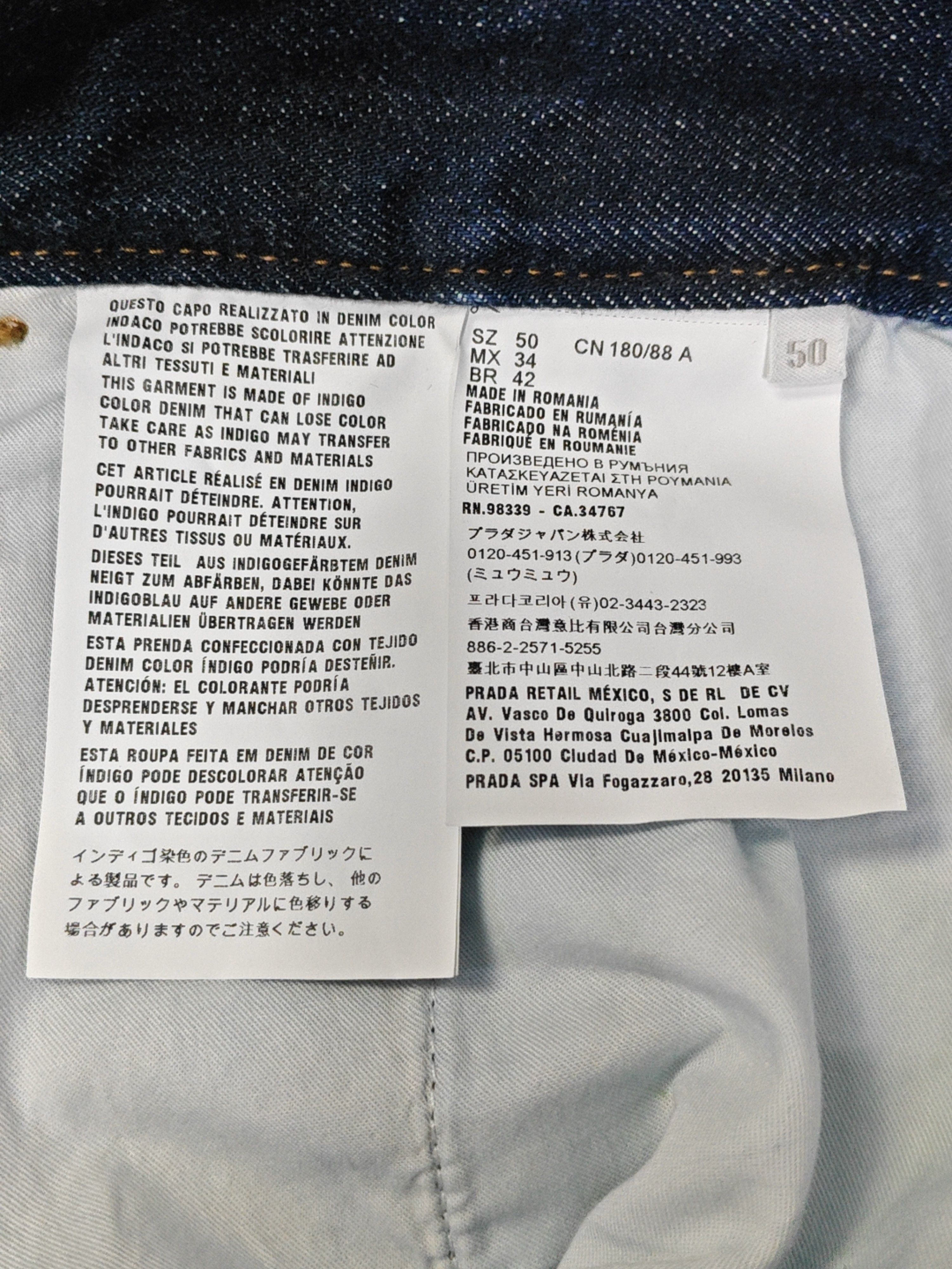 Prada Prada Metal Triangle Logo Denim Shorts Size 34 Size US 34 / EU 50 - 4 Thumbnail