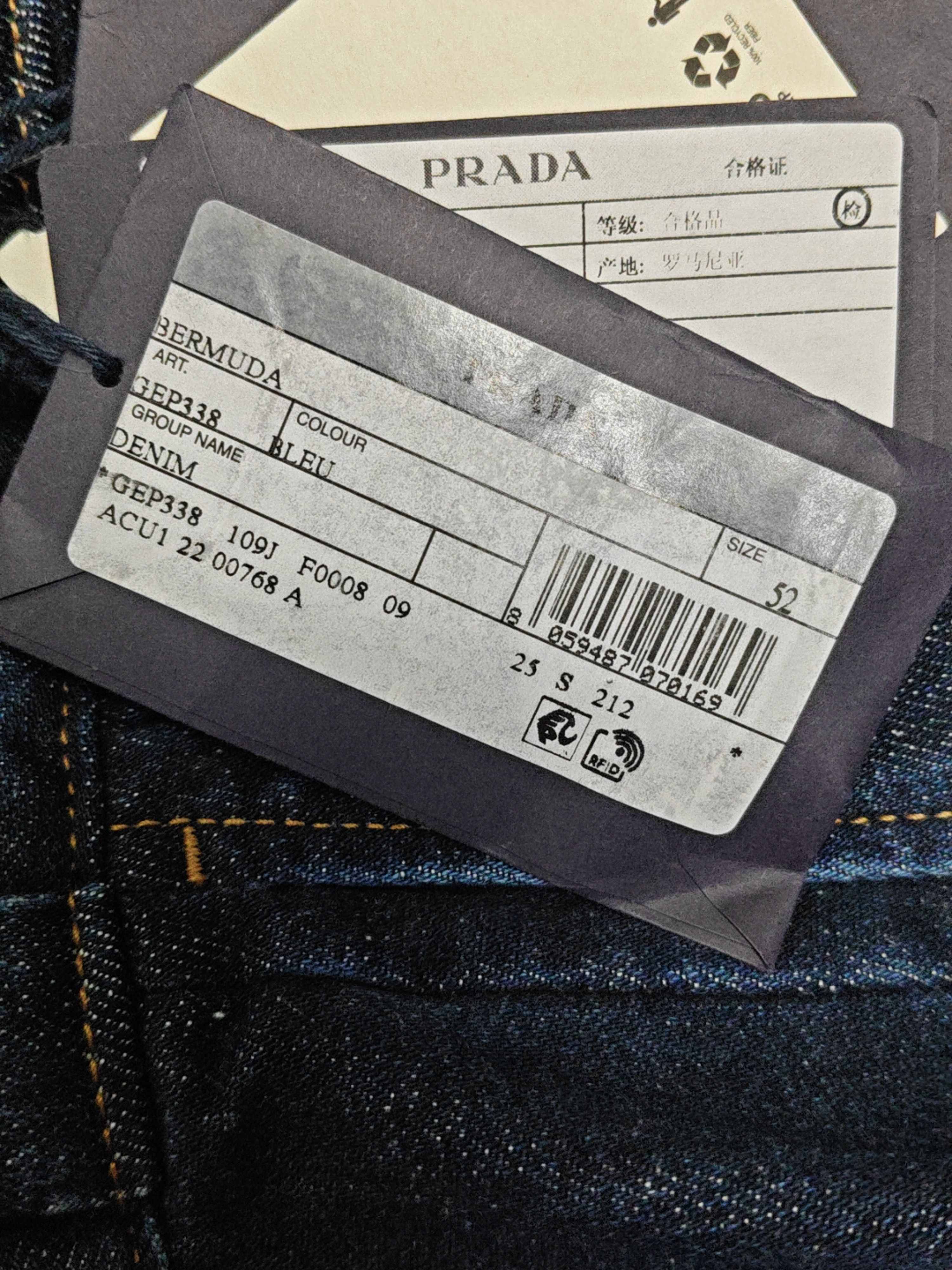 Prada Prada Triangle Logo Denim Bermuda Shorts Size 52 Size US 36 / EU 52 - 5 Thumbnail