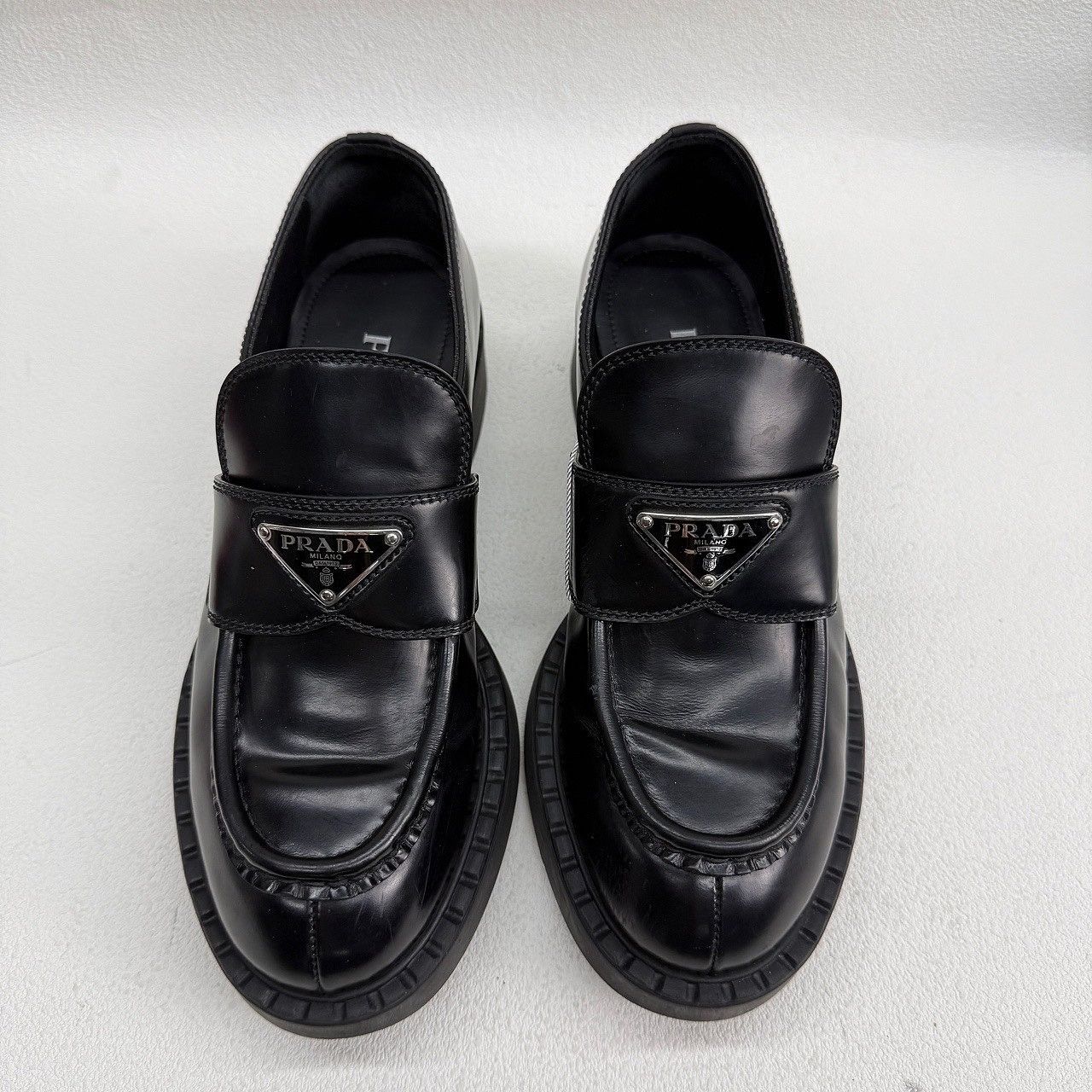 Prada Prada Chocolate Leather Platform Loafers Size 37 Size US 7 / IT 37 - 2 Thumbnail