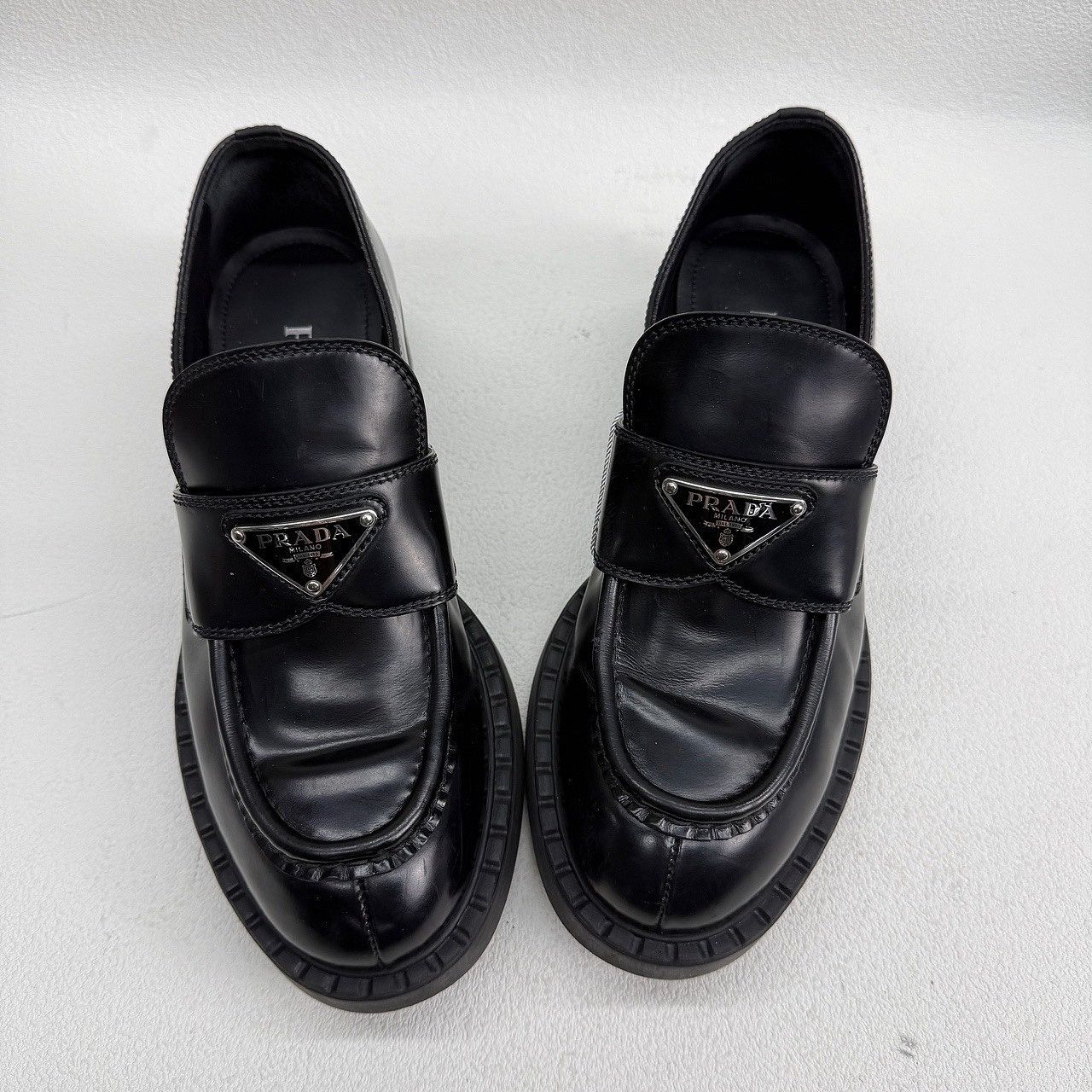 Prada Prada Chocolate Leather Platform Loafers Size 37 Size US 7 / IT 37 - 6 Thumbnail