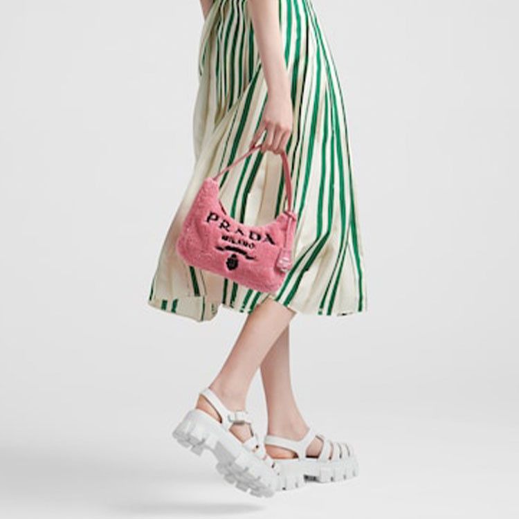 Prada Prada Re-Edition 2000 Terry Mini Bag Pink Size ONE SIZE - 10 Thumbnail