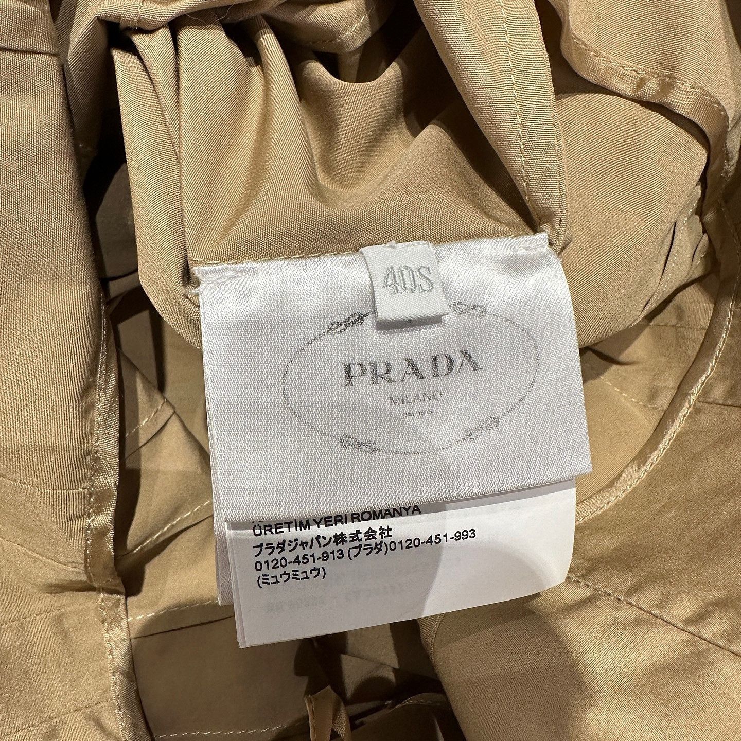 Prada Prada Beige Cotton Belted Shorts Size 40 Size 27" / US 4 / IT 40 - 4 Thumbnail
