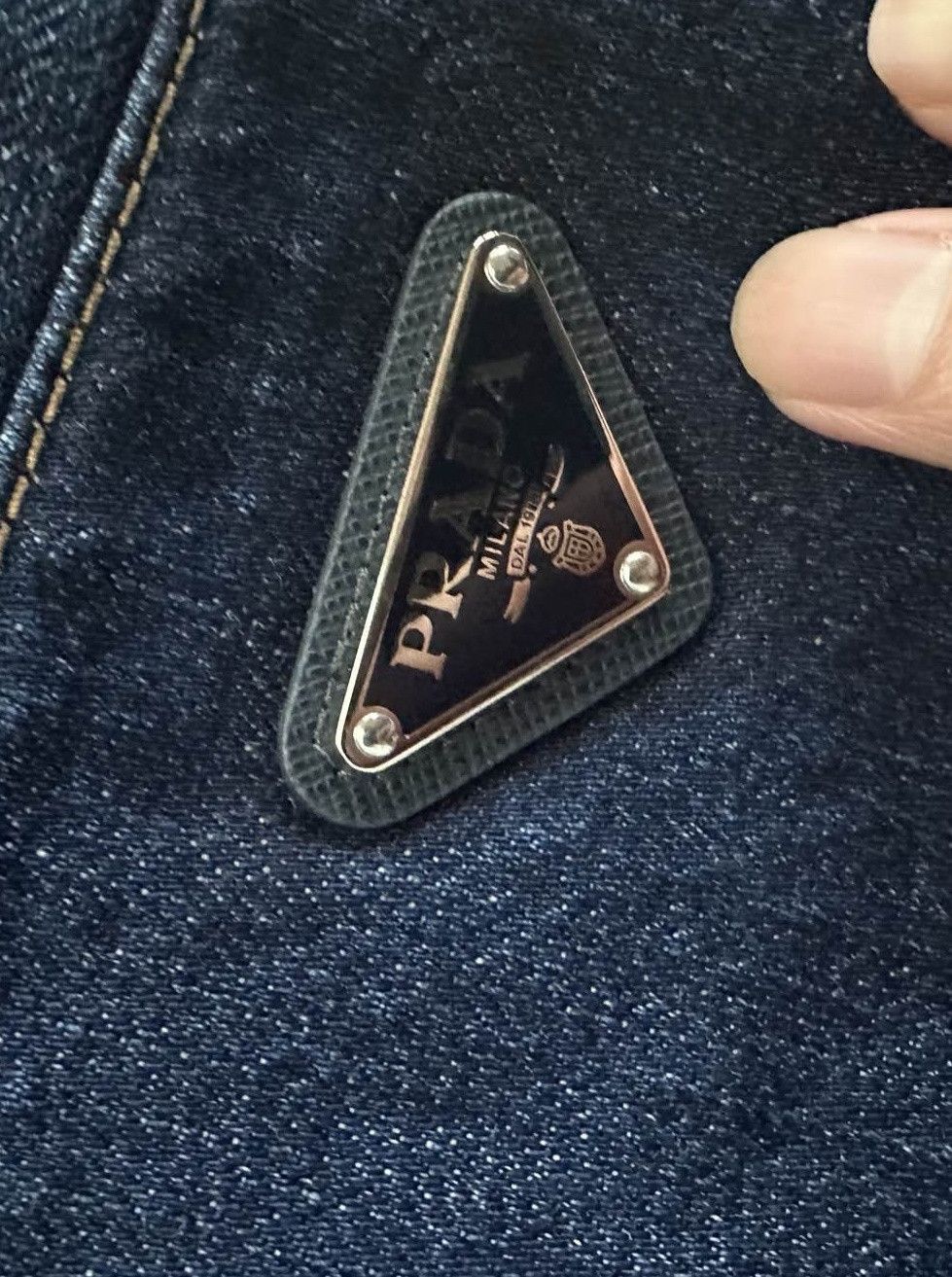 Prada Prada Triangle Logo Denim Bermuda Shorts Size 40 Size 27" / US 4 / IT 40 - 6 Thumbnail