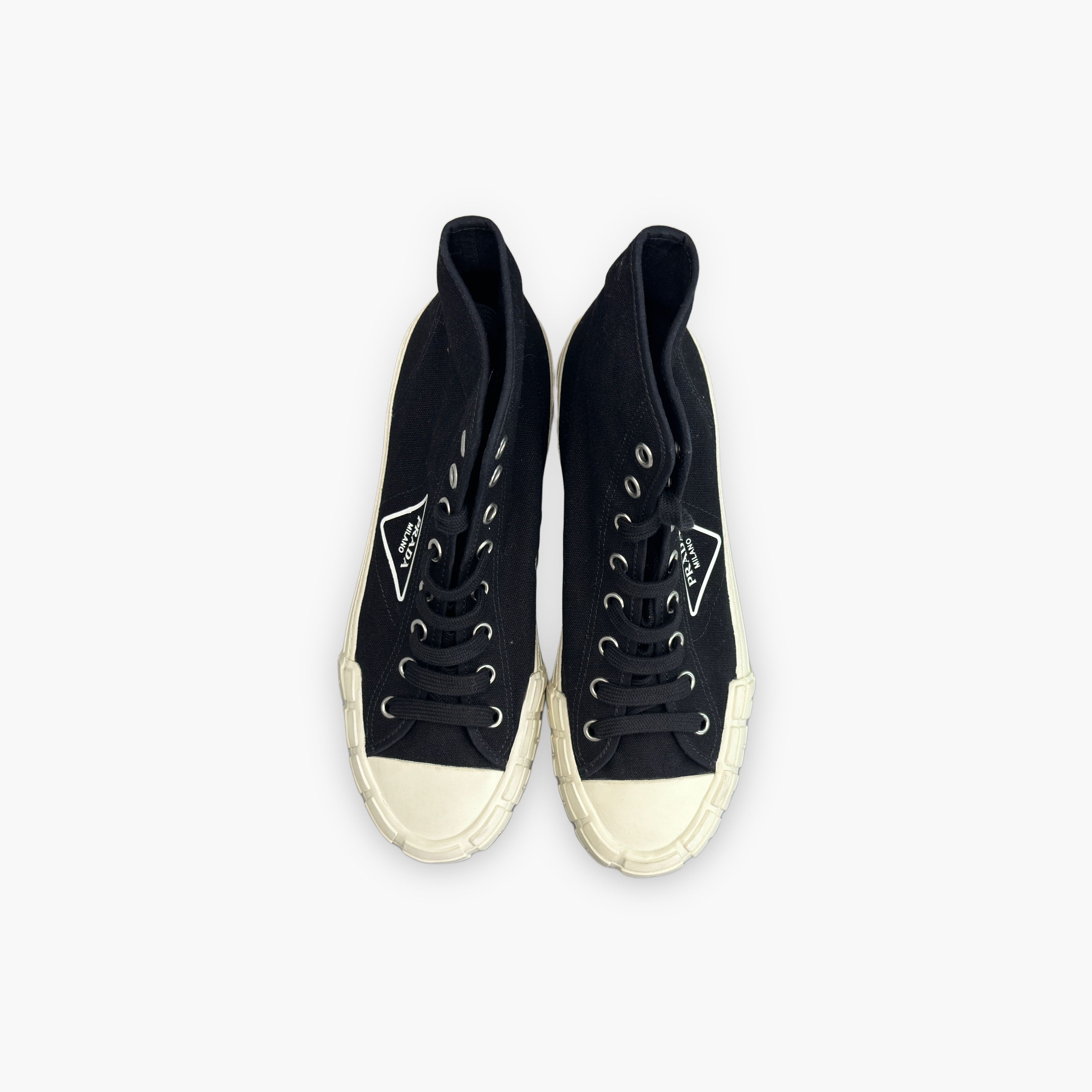 Prada Prada Canvas Wheel Vulc High Top Sneakers Size 10 Size US 10 / EU 43 - 9 Thumbnail
