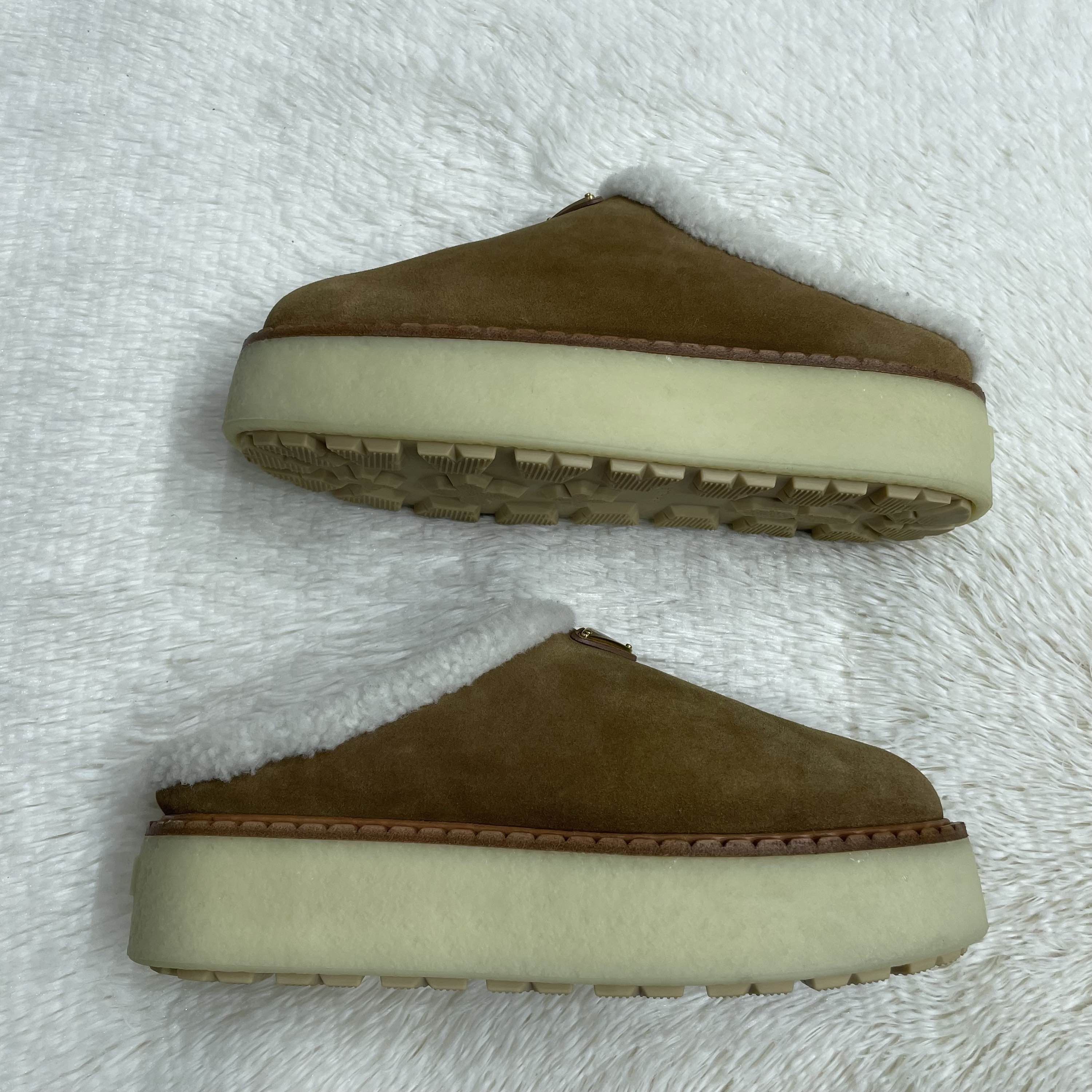 Prada Prada Suede Shearling Mules Size 38.5 Size US 8.5 / IT 38.5 - 6 Thumbnail