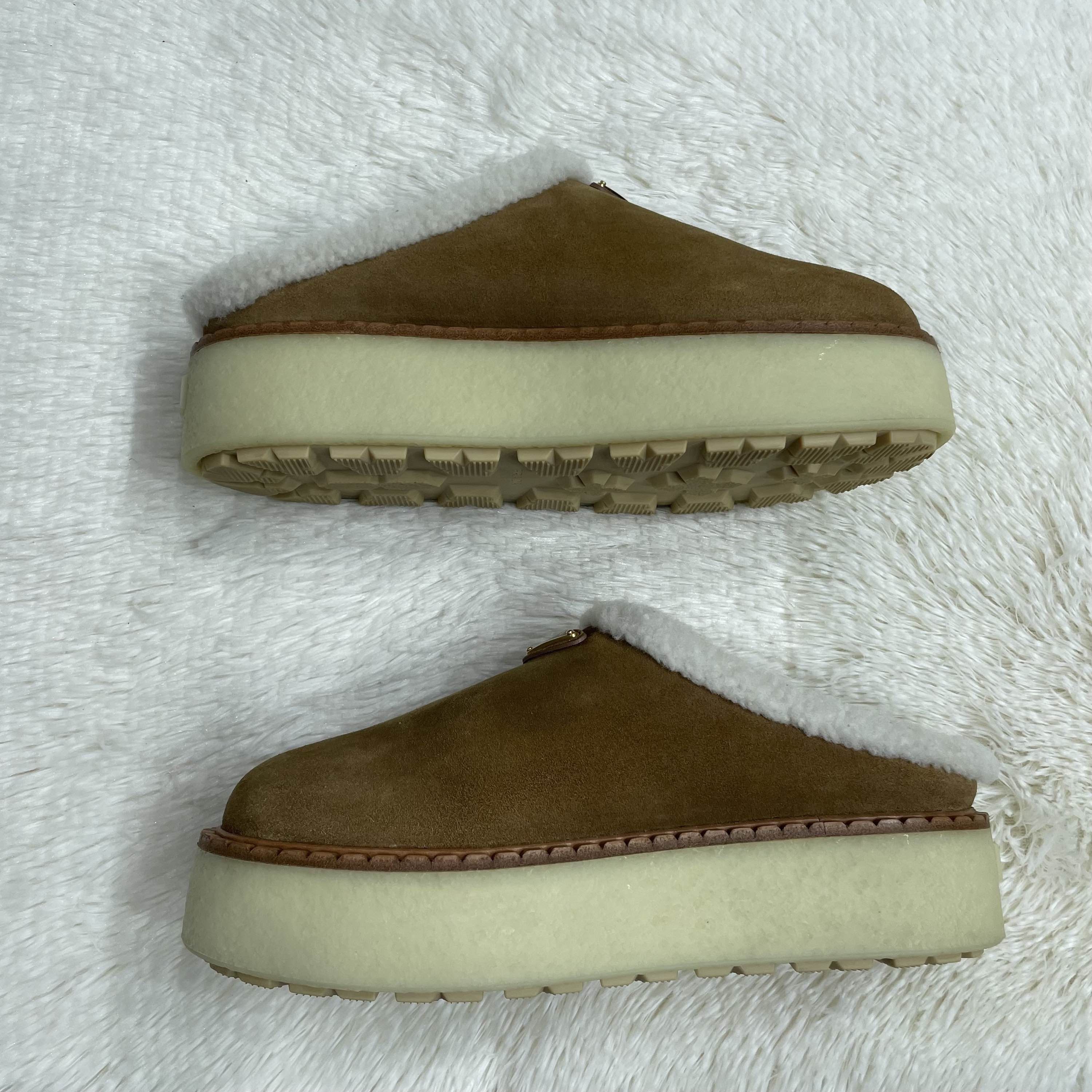 Prada Prada Suede Shearling Mules Size 38.5 Size US 8.5 / IT 38.5 - 7 Thumbnail