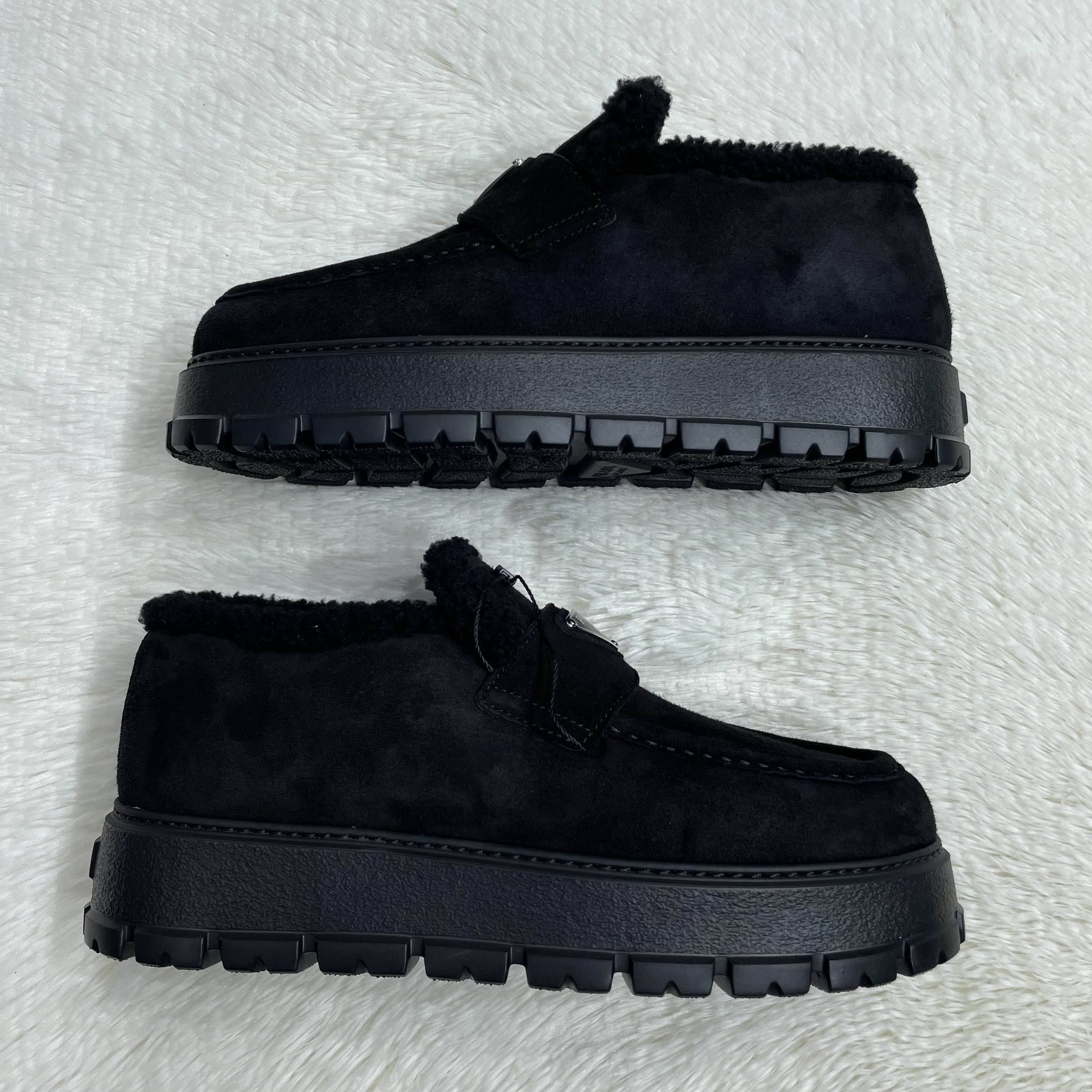Prada Prada Shearling Lined Suede Slip Ons Size 39 Size US 9 / IT 39 - 6 Thumbnail
