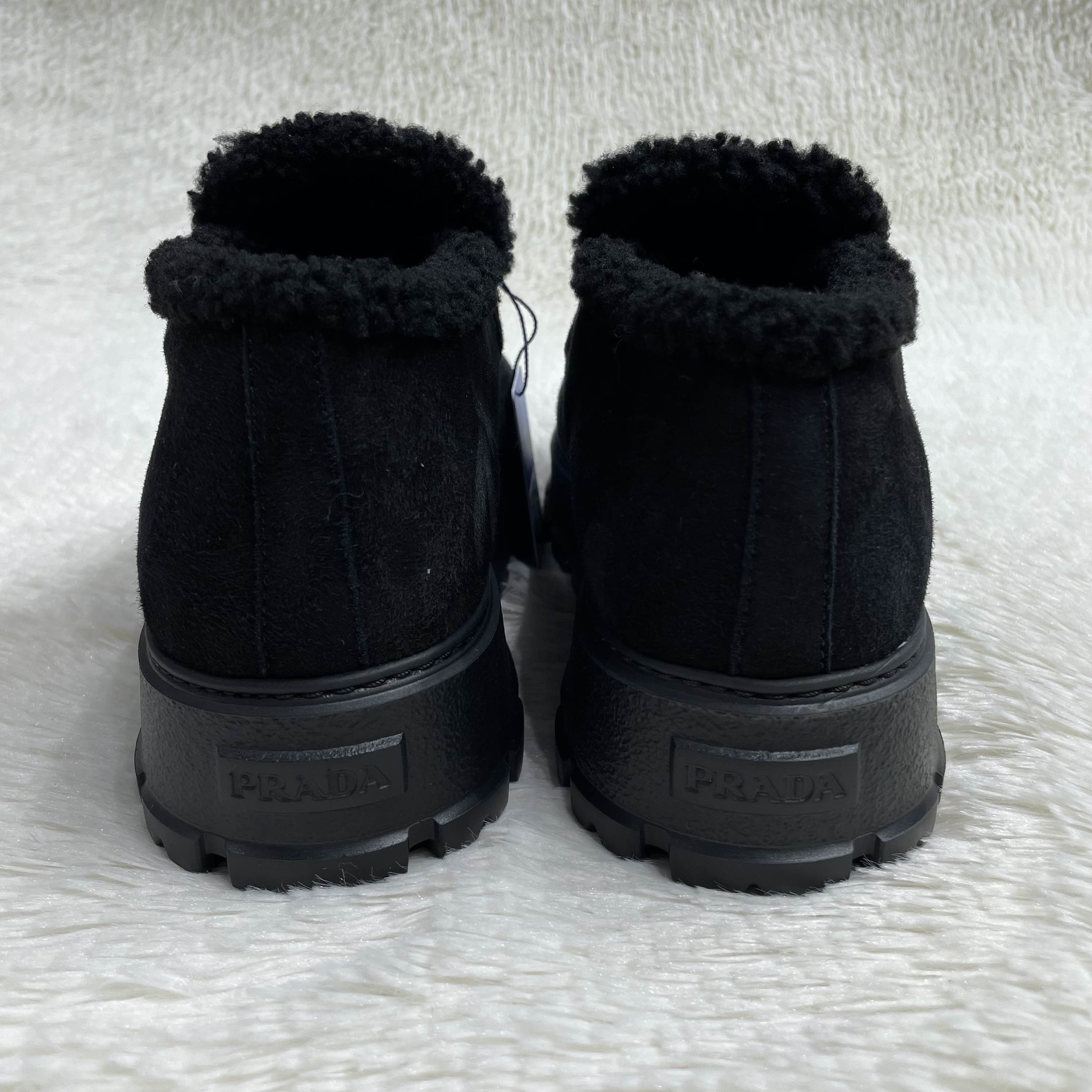 Prada Prada Shearling Lined Suede Slip Ons Size 39 Size US 9 / IT 39 - 3 Thumbnail