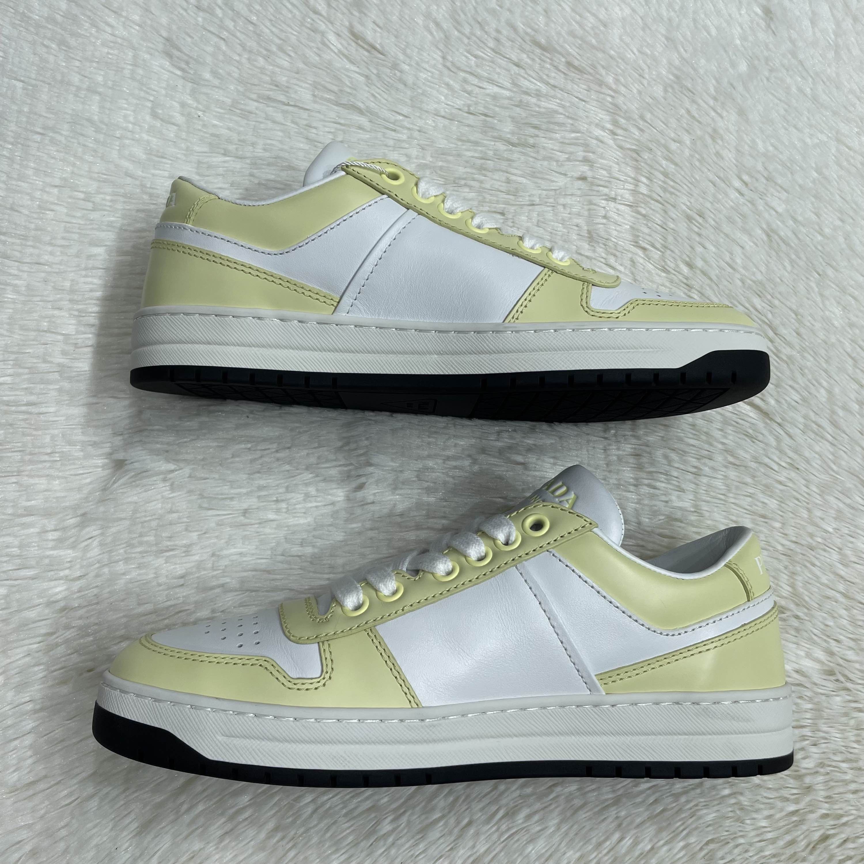 Prada Prada Downtown Leather Sneakers Yellow Size 36.5 Size US 6.5 / IT 36.5 - 7 Thumbnail
