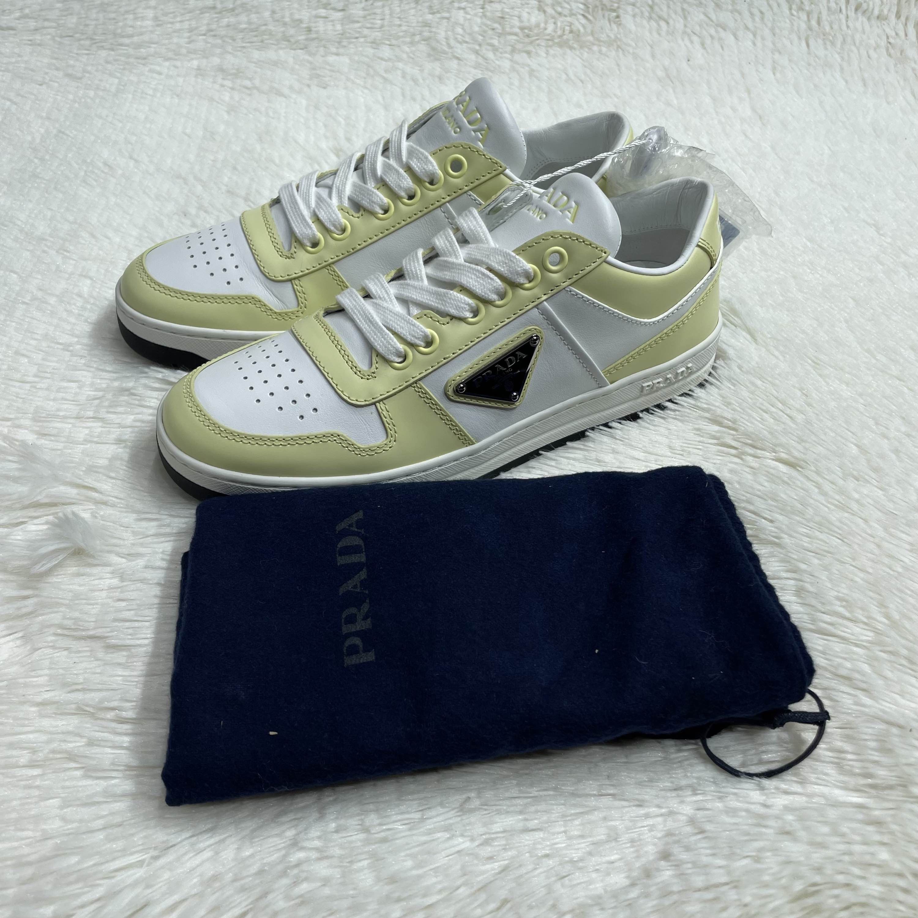 Prada Prada Downtown Leather Sneakers Yellow Size 36.5 Size US 6.5 / IT 36.5 - 13 Thumbnail