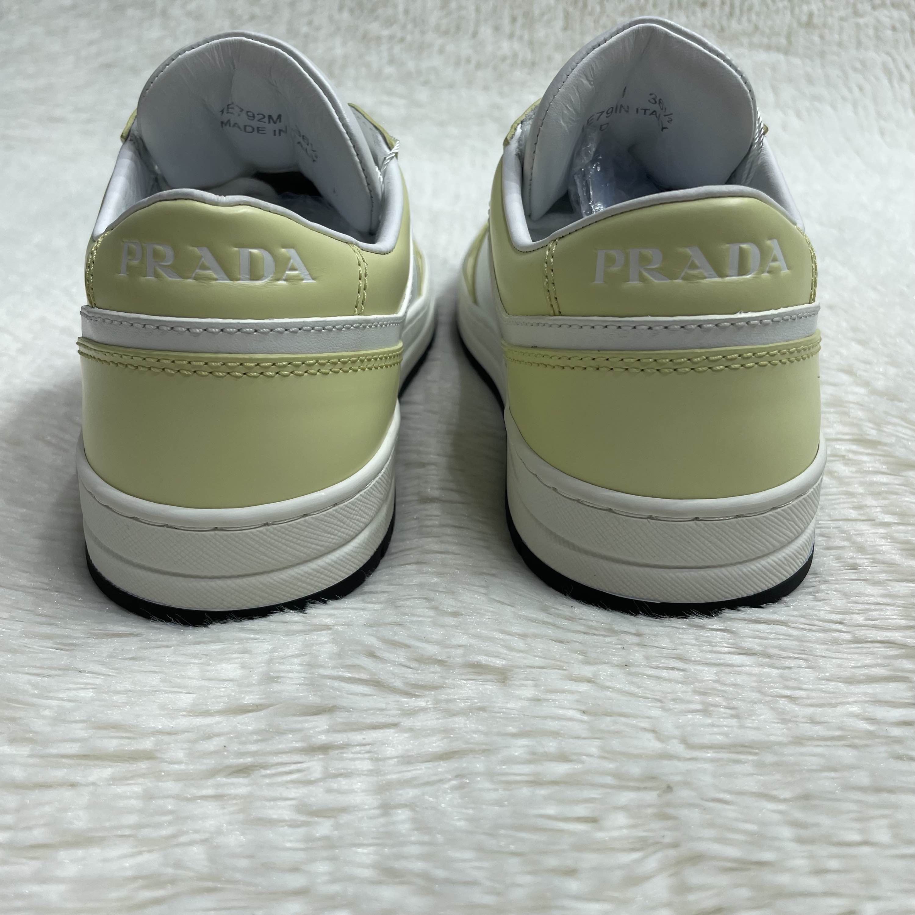 Prada Prada Downtown Leather Sneakers Yellow Size 36.5 Size US 6.5 / IT 36.5 - 3 Thumbnail