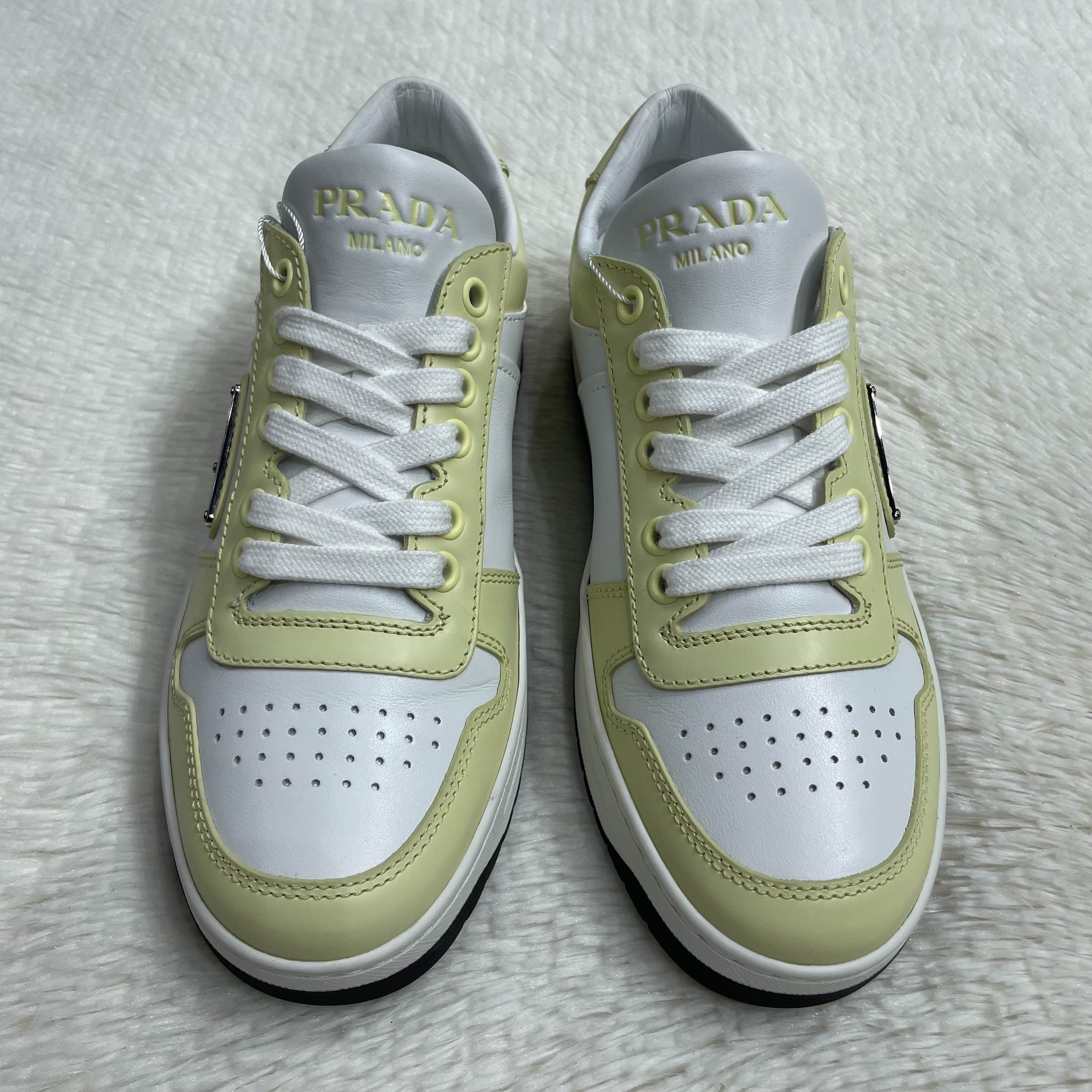 Prada Prada Downtown Leather Sneakers Yellow Size 36.5 Size US 6.5 / IT 36.5 - 2 Thumbnail