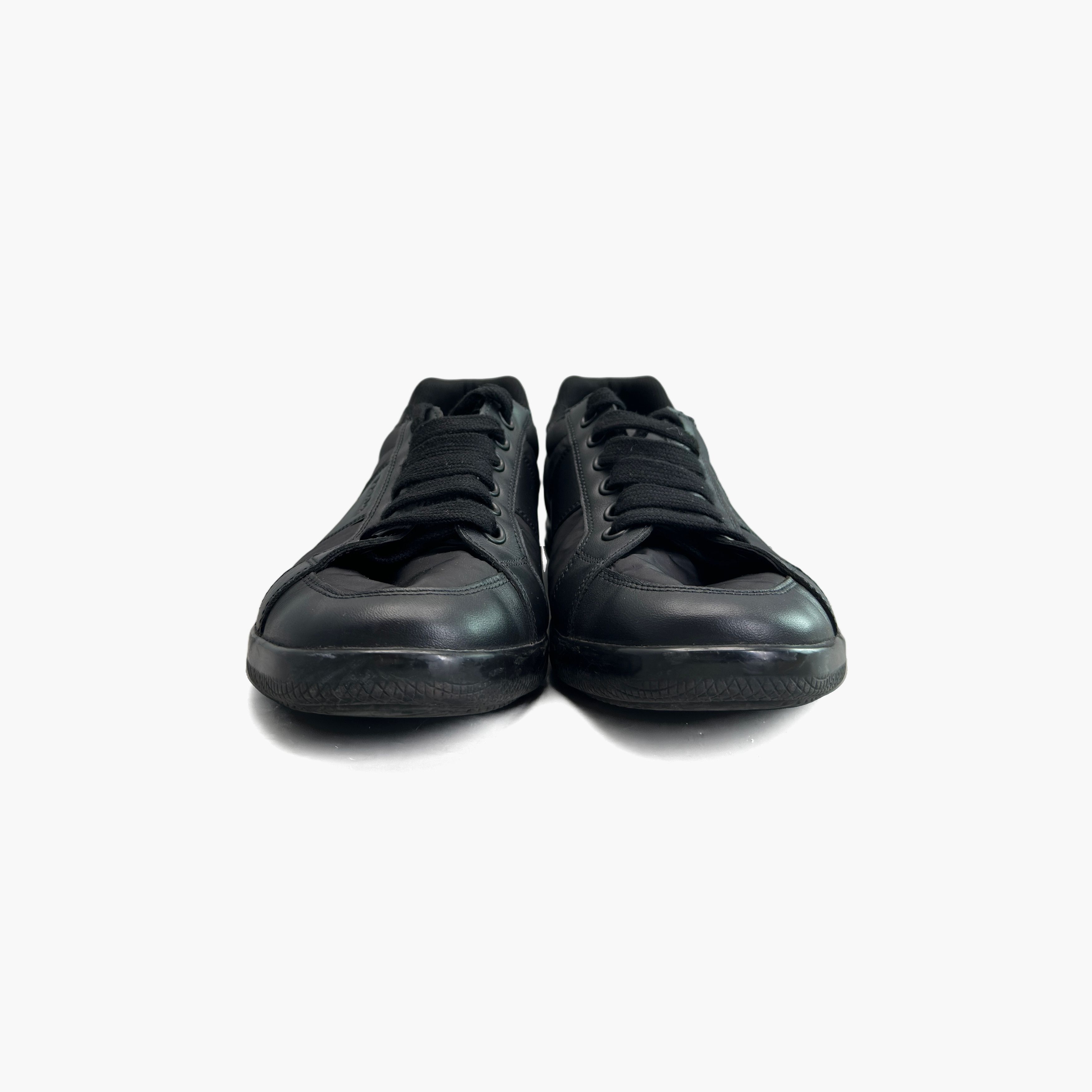 Prada Prada Leather Nylon Low-Top Sneakers Black 42.5 Size US 9.5 / EU 42-43 - 5 Thumbnail