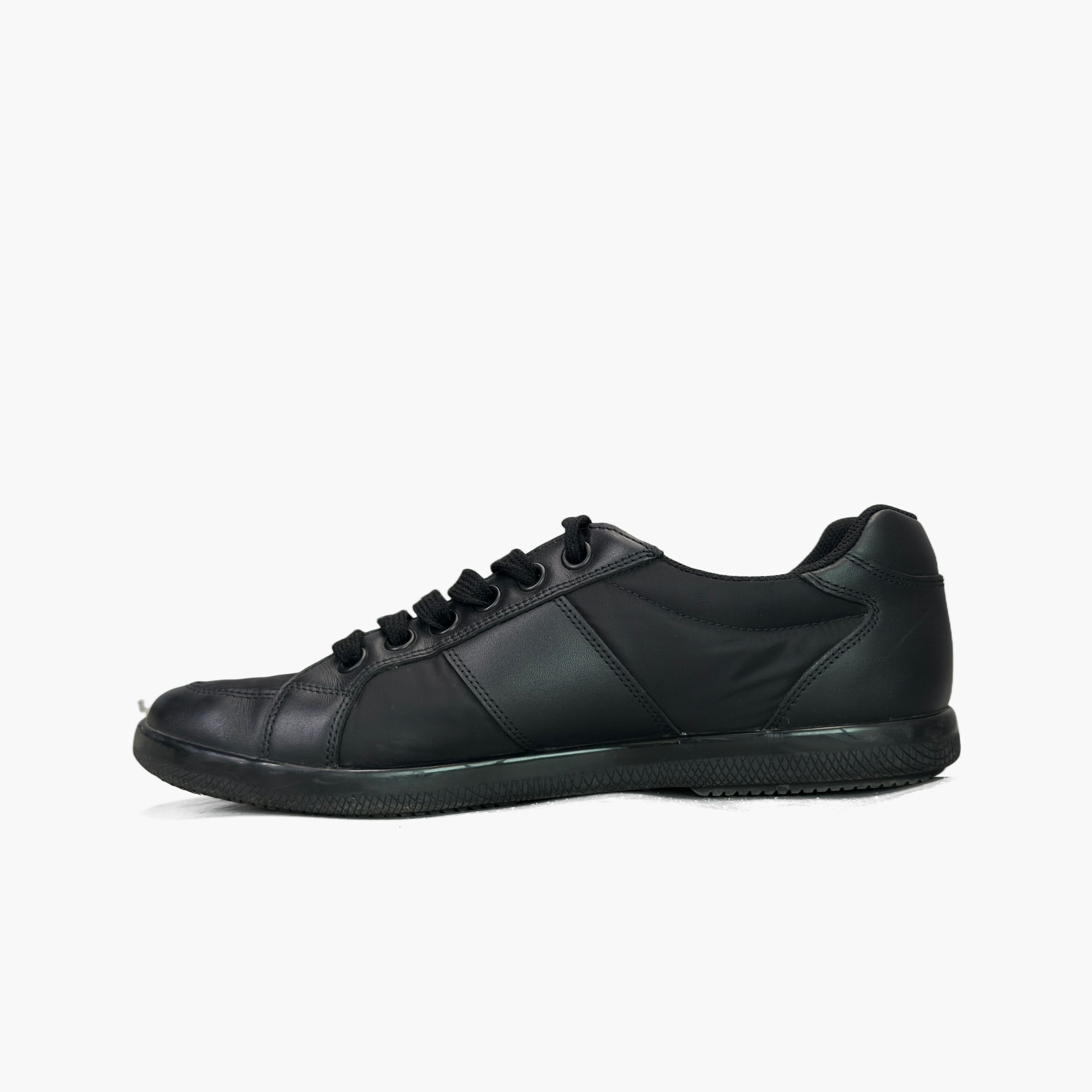Prada Prada Leather Nylon Low-Top Sneakers Black 42.5 Size US 9.5 / EU 42-43 - 3 Thumbnail