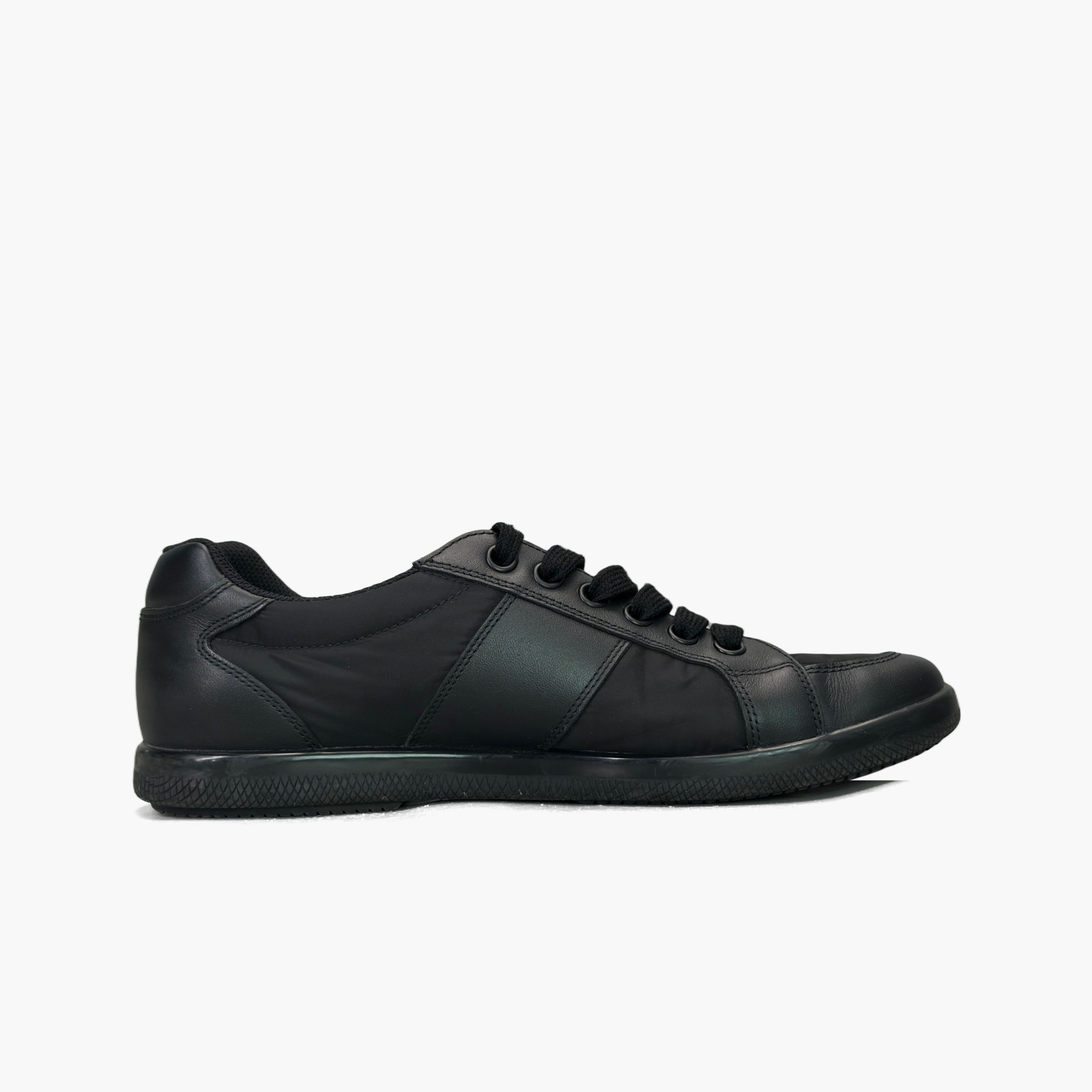 Prada Prada Leather Nylon Low-Top Sneakers Black 42.5 Size US 9.5 / EU 42-43 - 2 Thumbnail