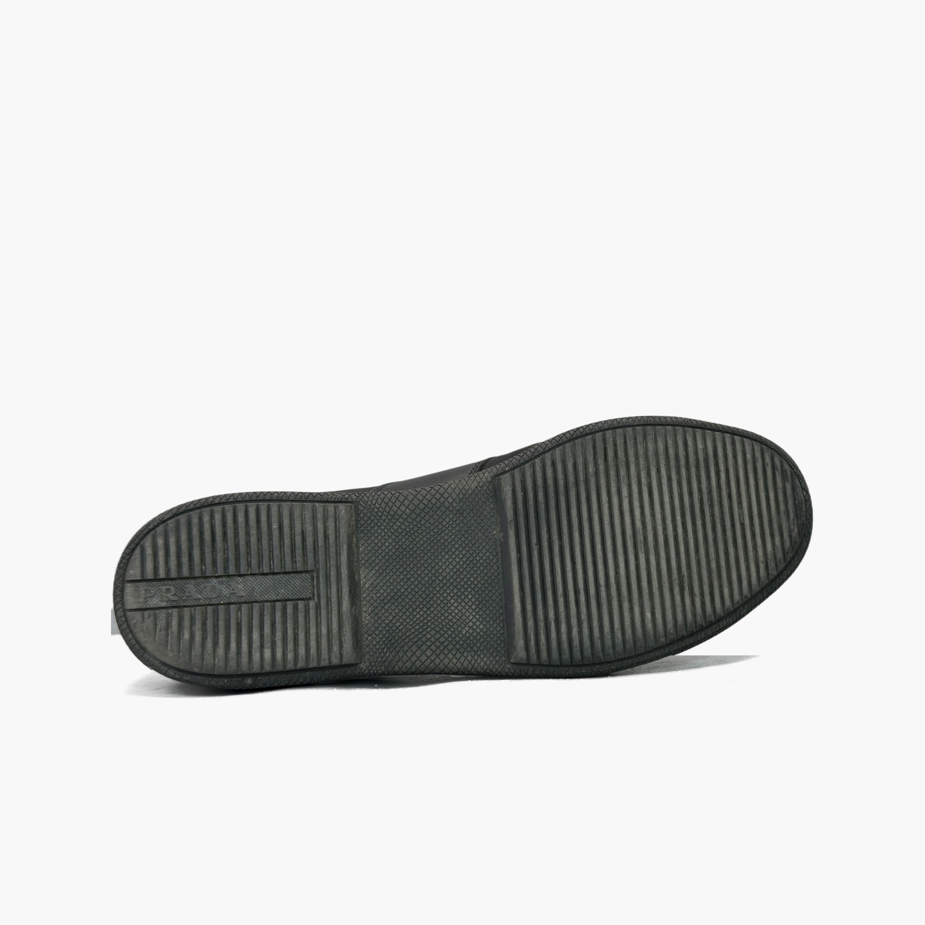 Prada Prada Leather Nylon Low-Top Sneakers Black 42.5 Size US 9.5 / EU 42-43 - 7 Thumbnail