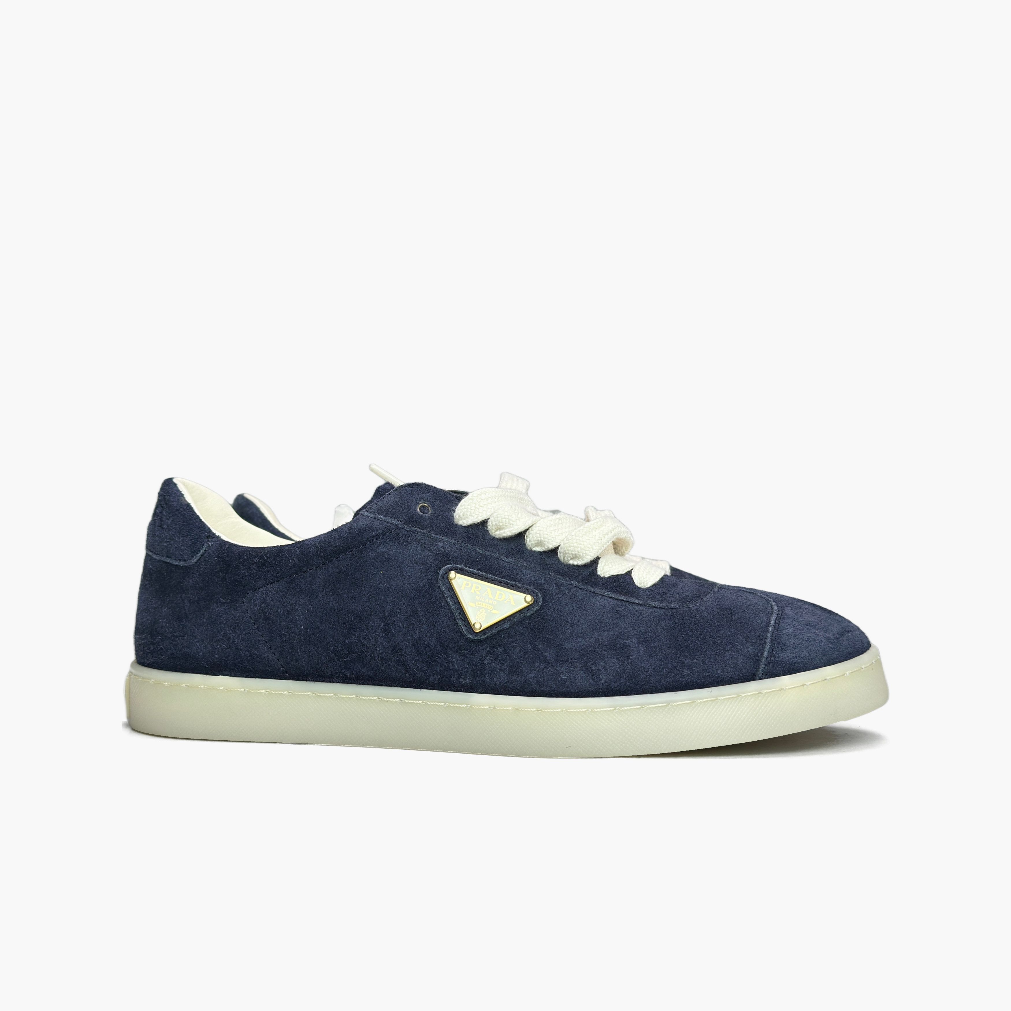 Prada Prada Blue Suede Sneakers Size 7.5 Size US 7.5 / EU 40-41 - 4 Thumbnail
