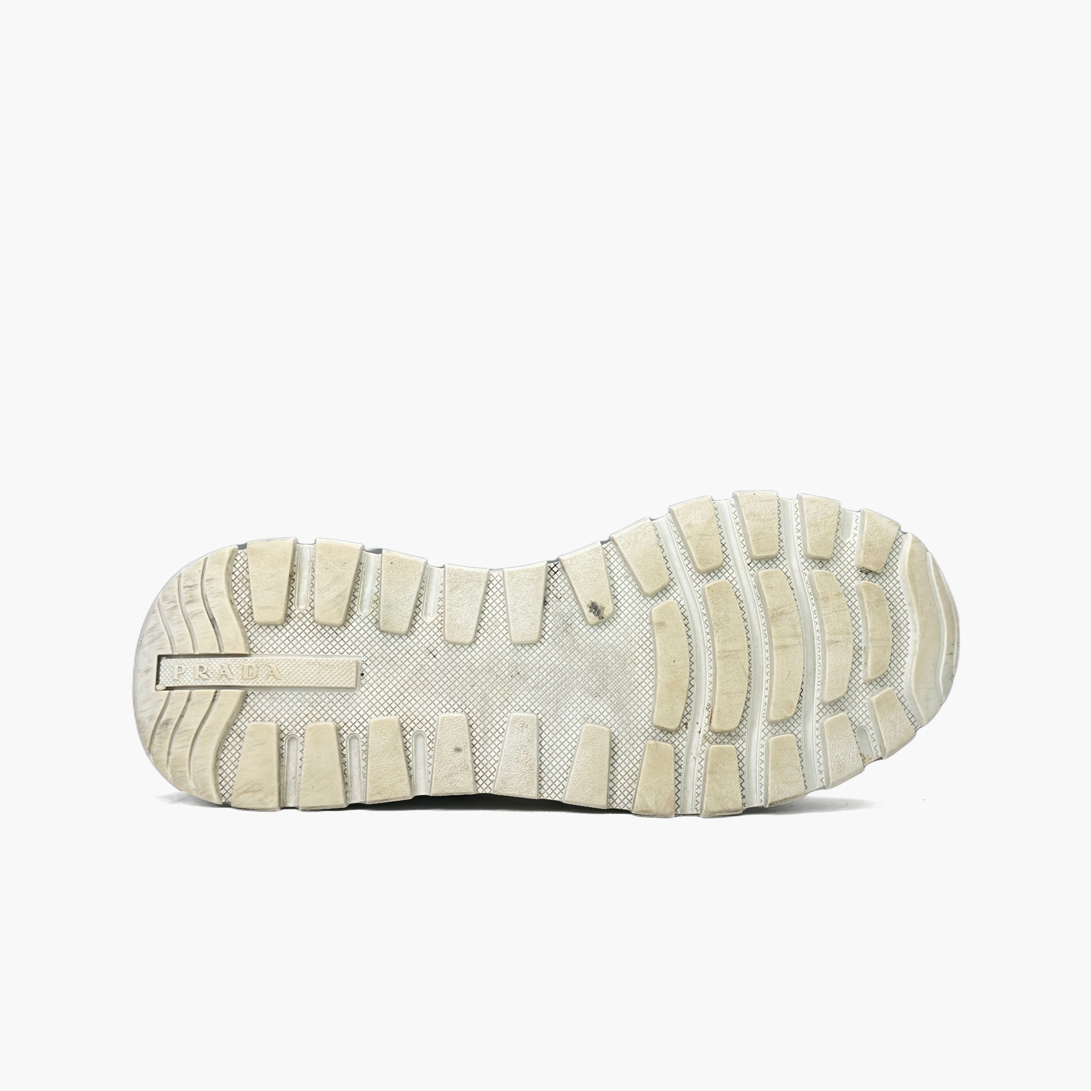 Prada Prada Re-Nylon Leather Low-Top Sneakers White Size 42 Size US 9 / EU 42 - 7 Thumbnail