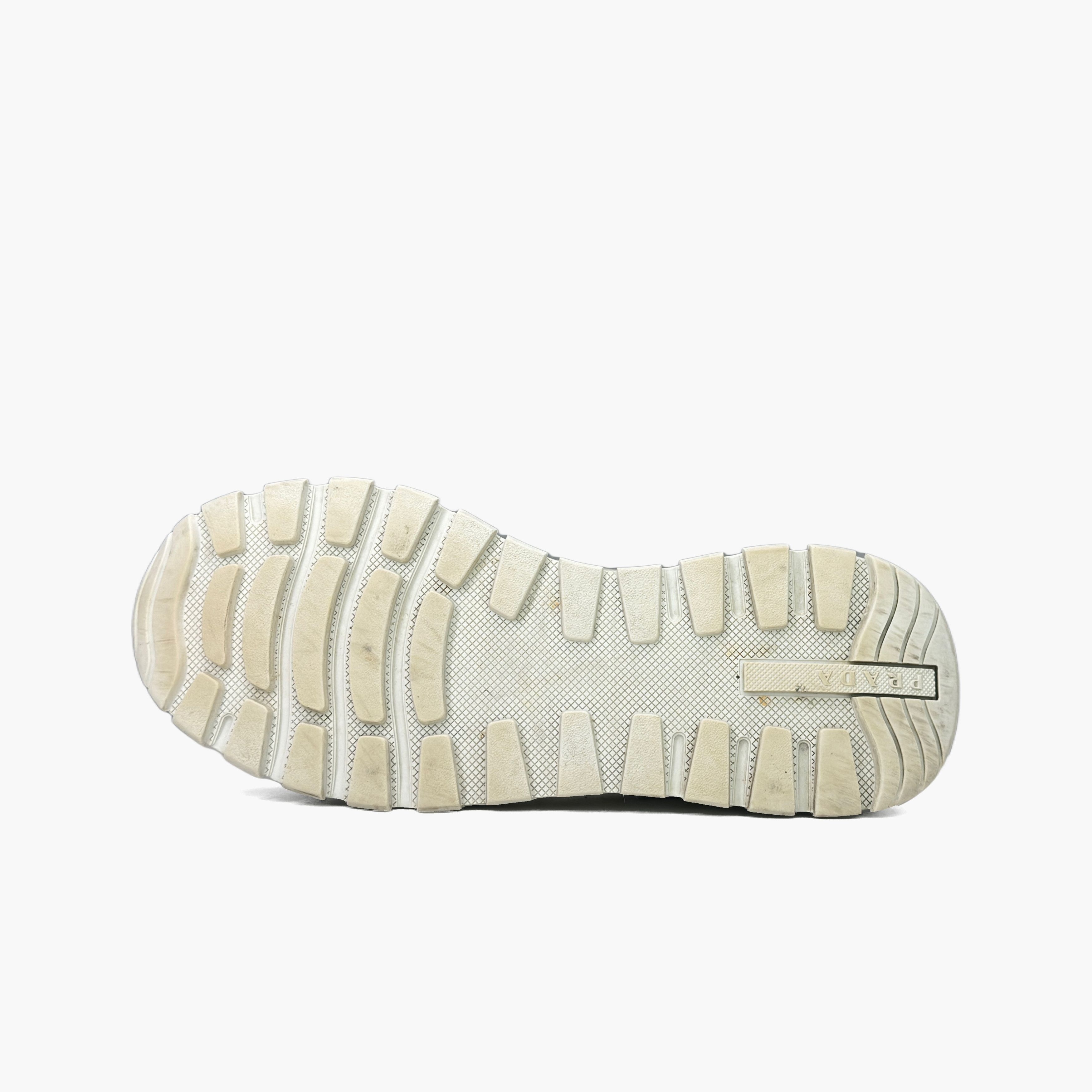 Prada Prada Re-Nylon Leather Low-Top Sneakers White Size 42 Size US 9 / EU 42 - 8 Thumbnail