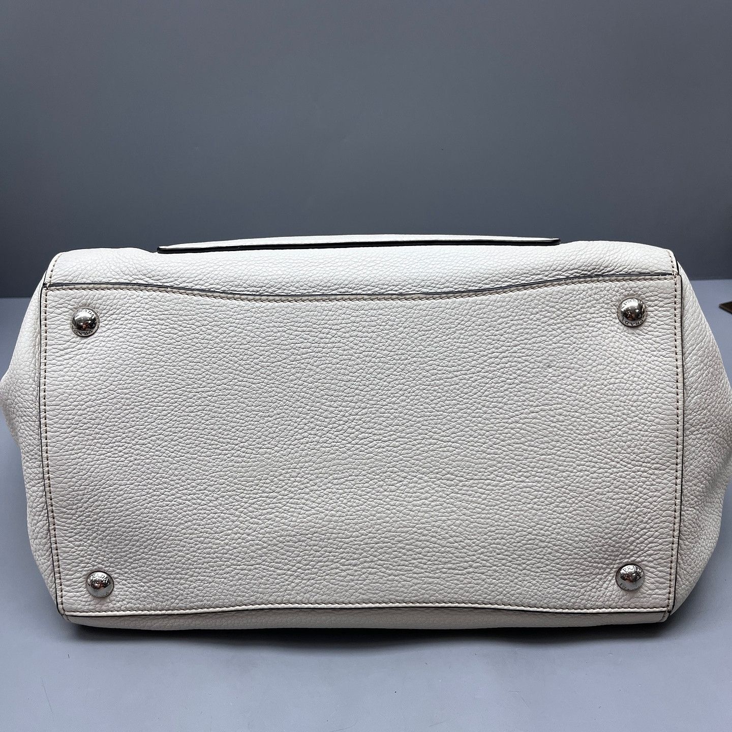 Prada Prada Pebbled Leather Triangle Logo Tote Bag Size ONE SIZE - 4 Thumbnail