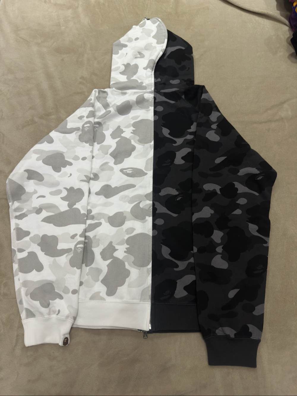 Bape A BATHING APE Split Camo Hoodie US M Size US M / EU 48-50 / 2 - 2 Thumbnail