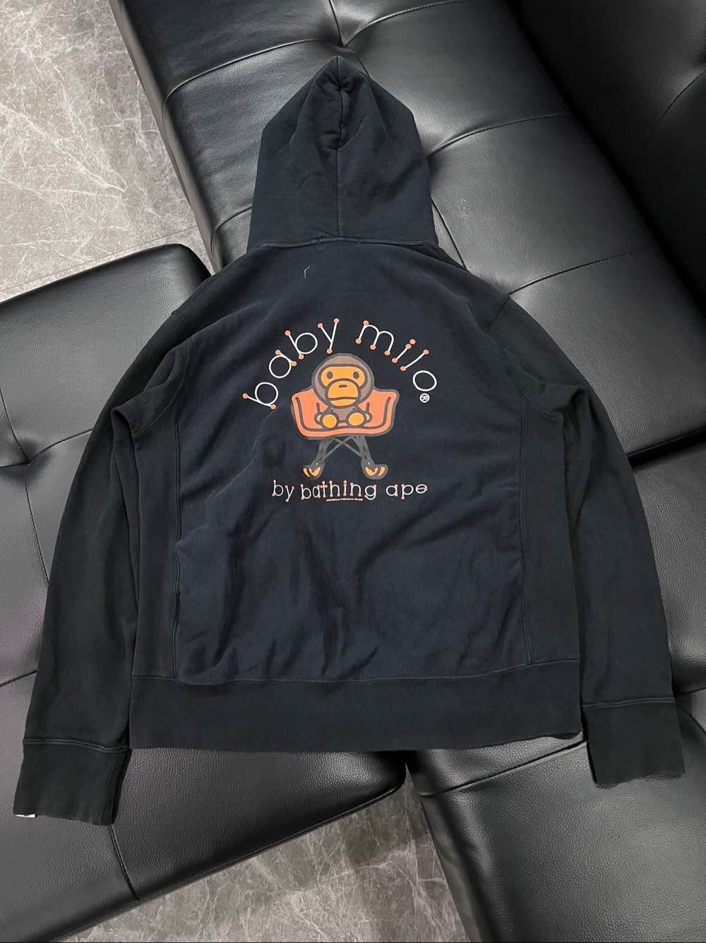 Bape A Bathing Ape Baby Milo Zip Hoodie Black Size M Size US M / EU 48-50 / 2 - 2 Thumbnail