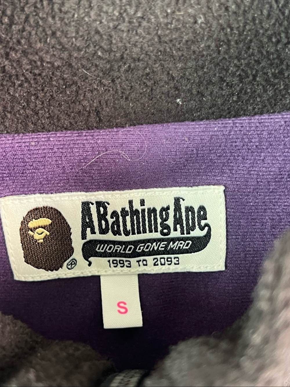 Bape A BATHING APE Logo Fleece Zip-up Jacket Size S Size US S / EU 44-46 / 1 - 3 Thumbnail
