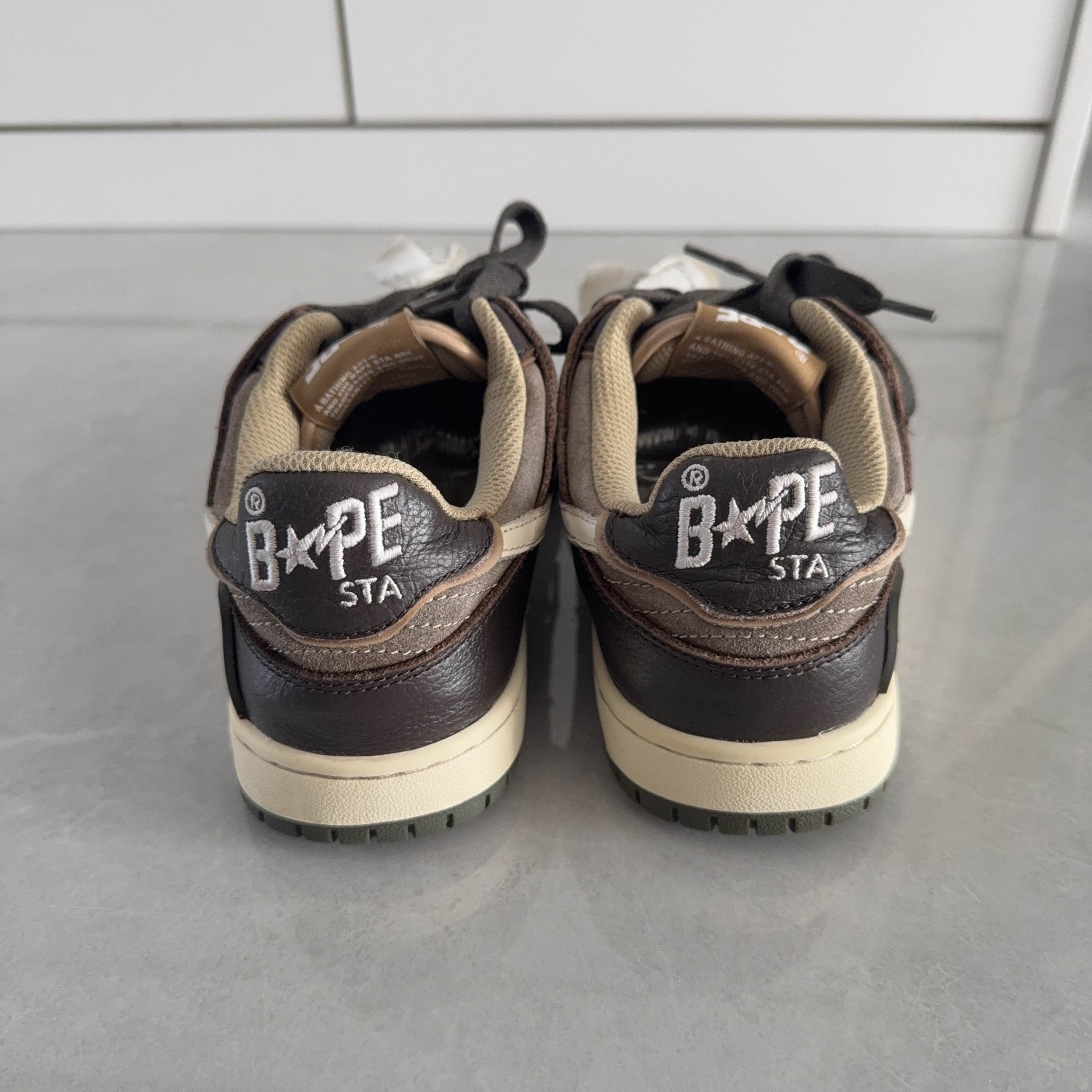 Bape A Bathing Ape SK8 STA Brown Leather Sneakers Size US 6 Size US 6 / EU 39 - 3 Thumbnail