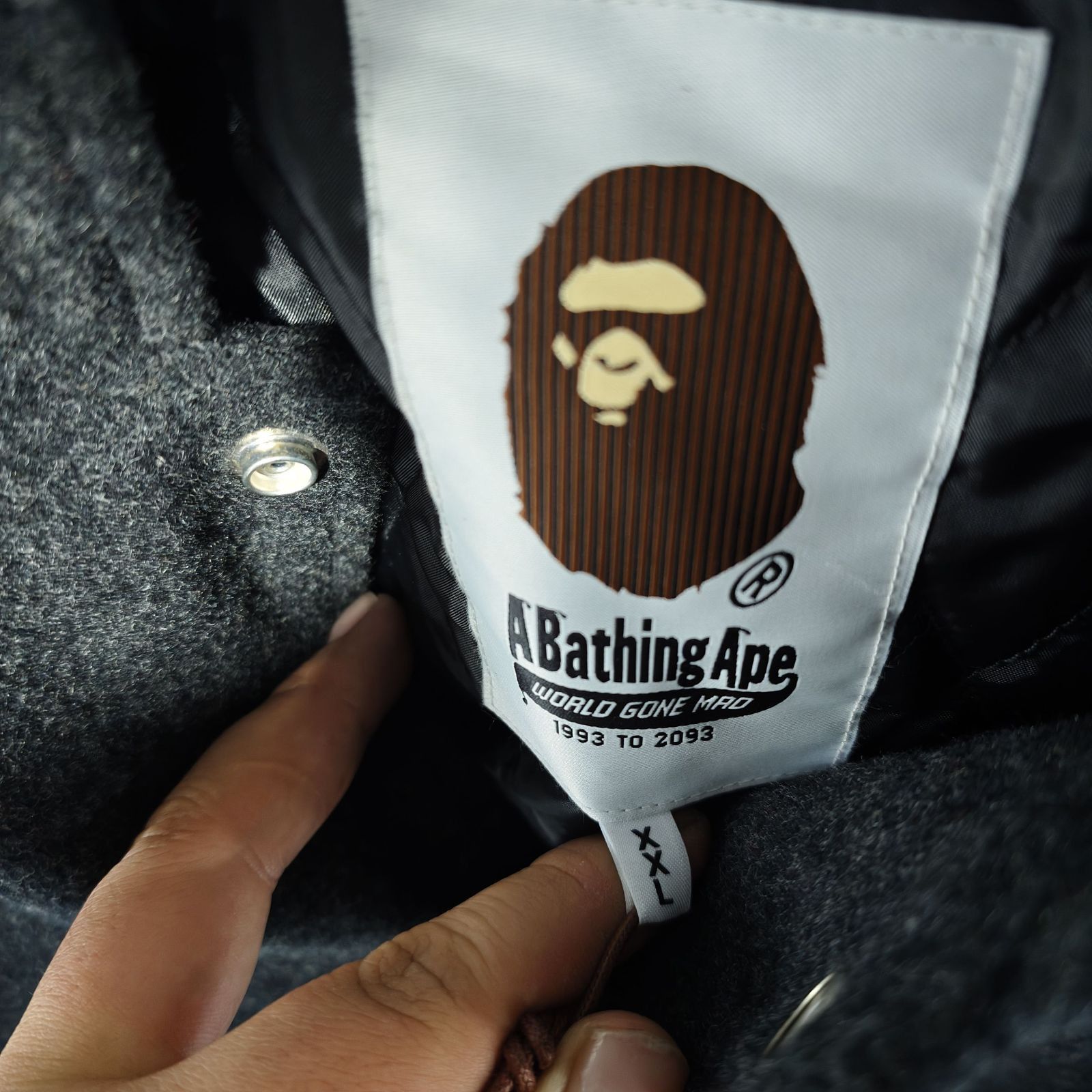 Bape A Bathing Ape Shark Leather Sleeve Bomber Jacket XXL Size US XXL / EU 58 / 5 - 3 Thumbnail
