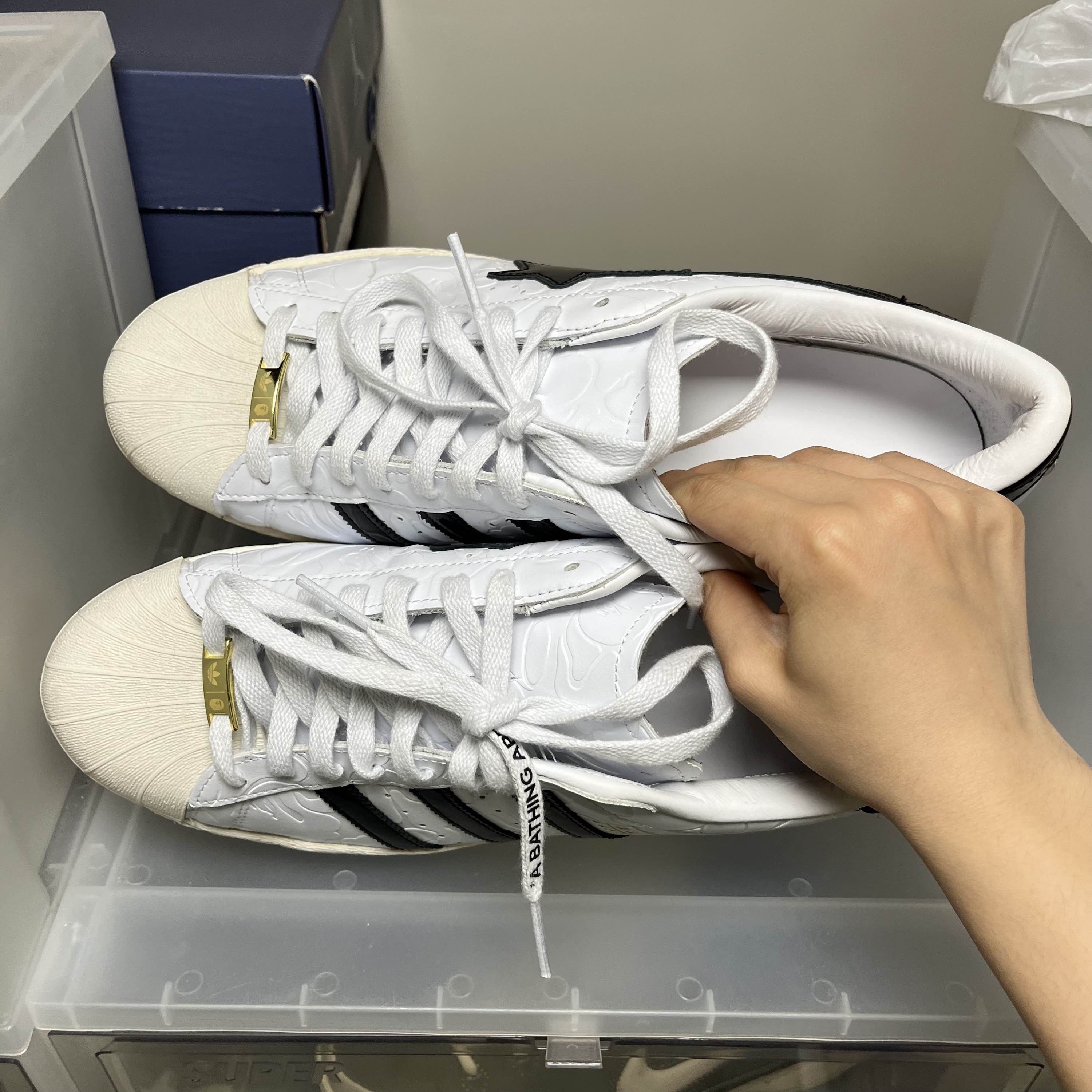 Bape BAPE x adidas Originals Superstar White Size 12.5 Size US 14 / EU 47 - 8 Thumbnail