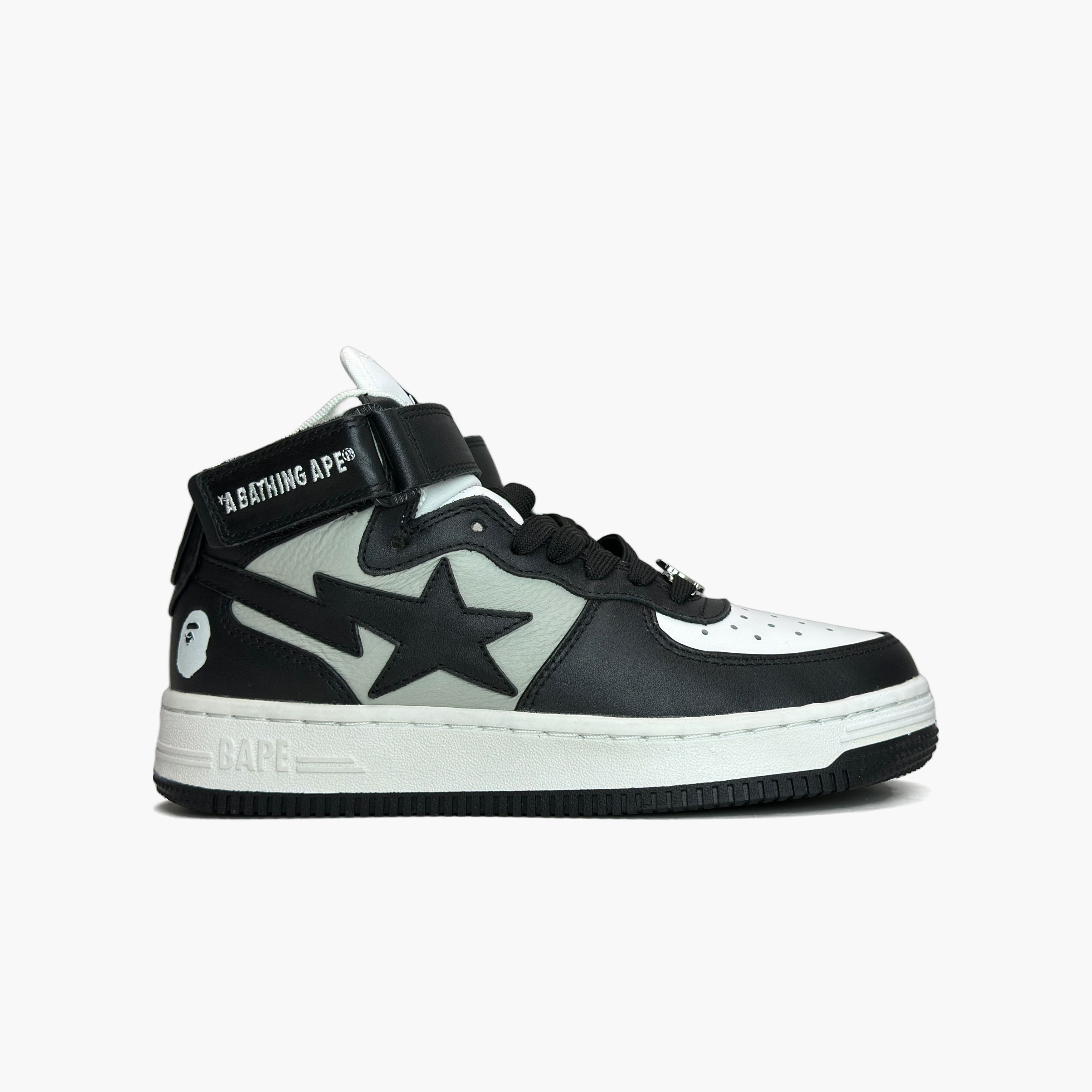 Bape A Bathing Ape Bape Sta Mid Black Sneakers US 6.5 Size US 6.5 / IT 36.5 - 4 Thumbnail