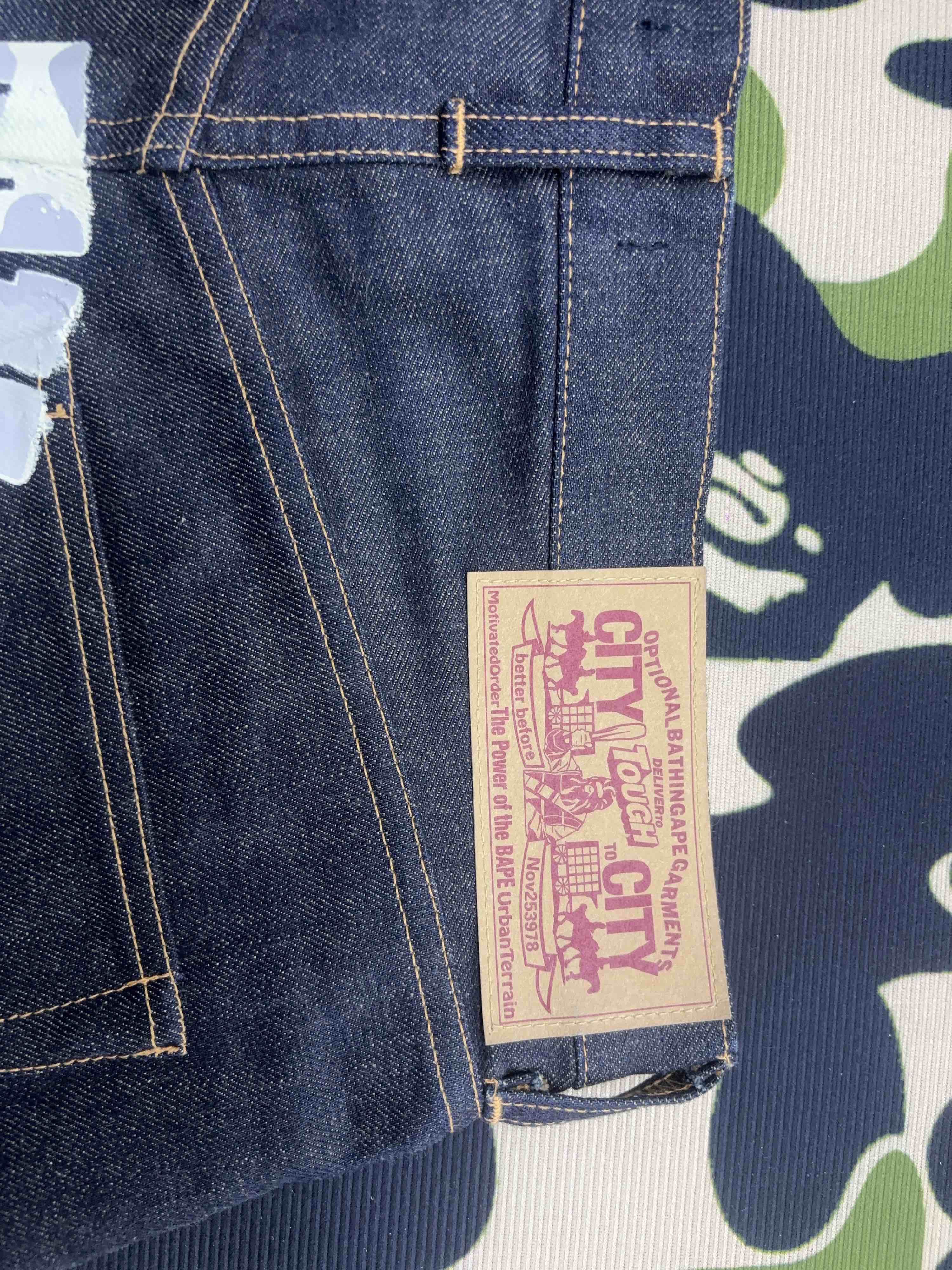 Bape A Bathing Ape Logo Denim Shorts Size L Size US 34 / EU 50 - 5 Thumbnail